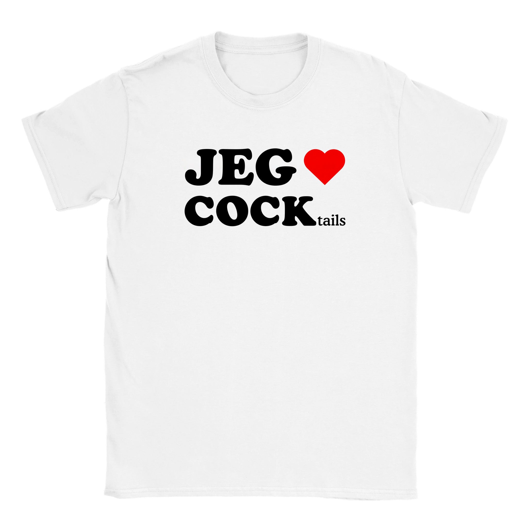 Jeg elsker cock tails - Baby tee – White
