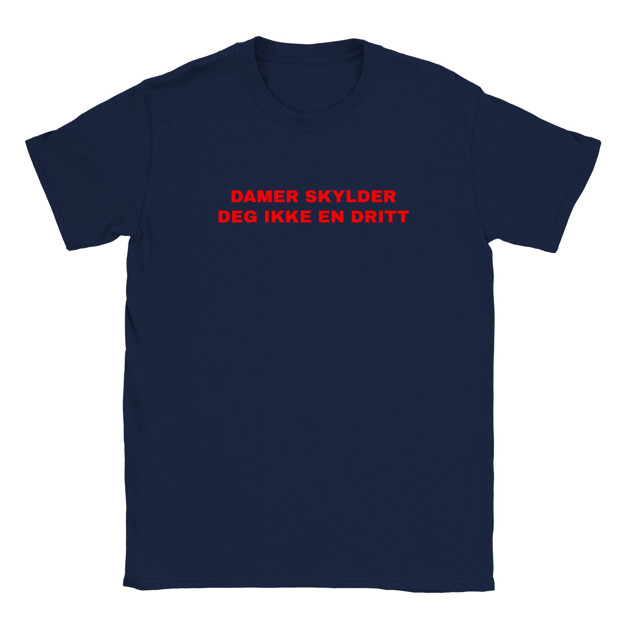 Damer skylder deg ikke en dritt - Baby tee – Navy