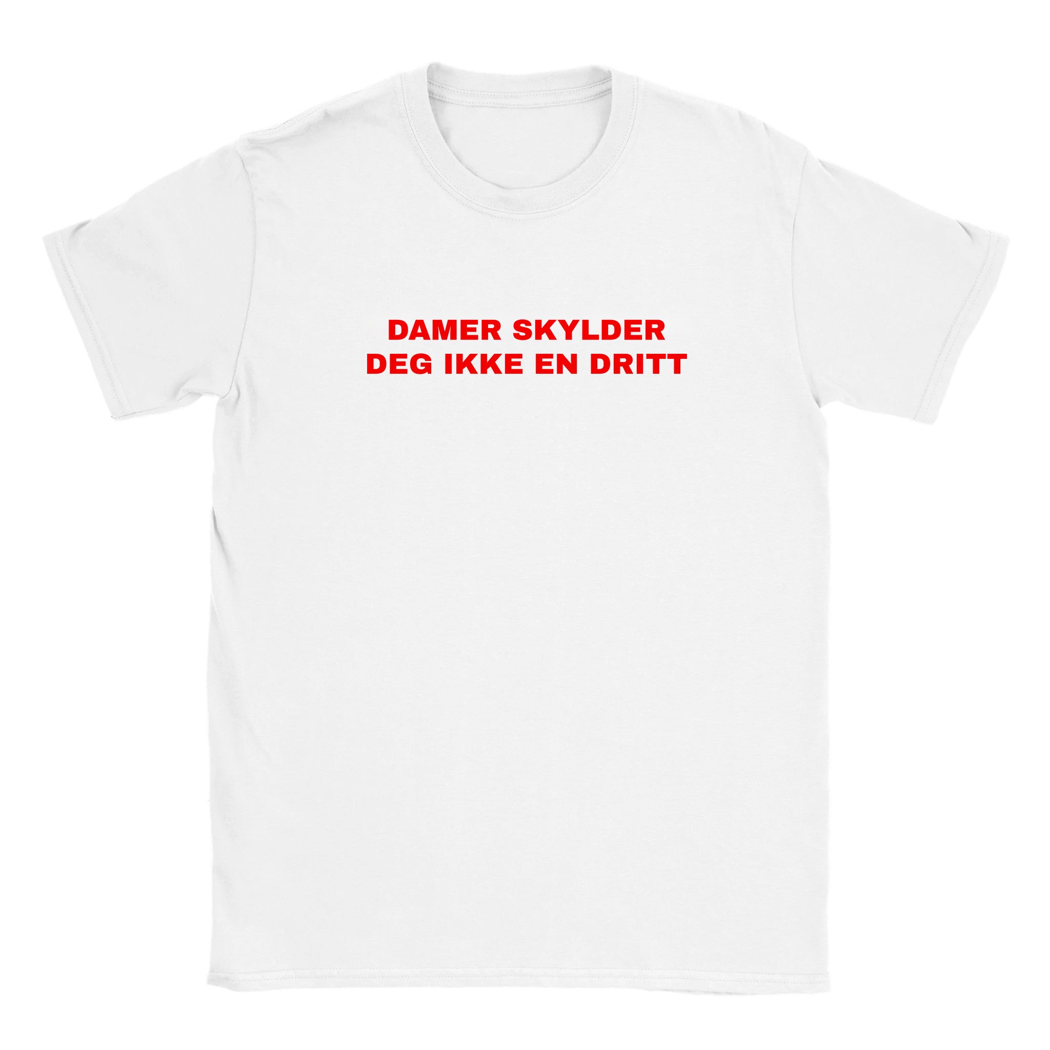 Damer skylder deg ikke en dritt - Baby tee – White