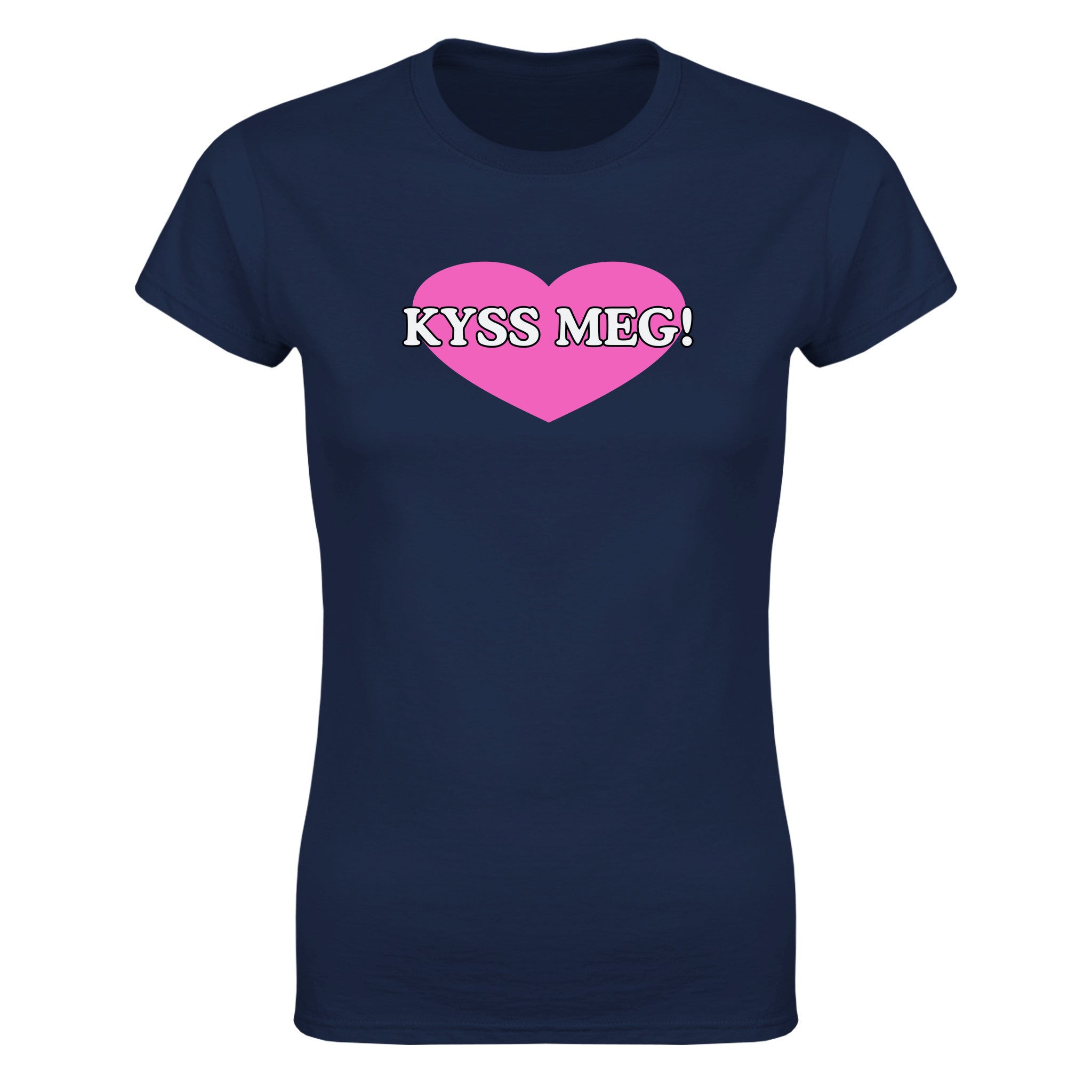 Kyss meg! - Dame t-skjorte – Navy