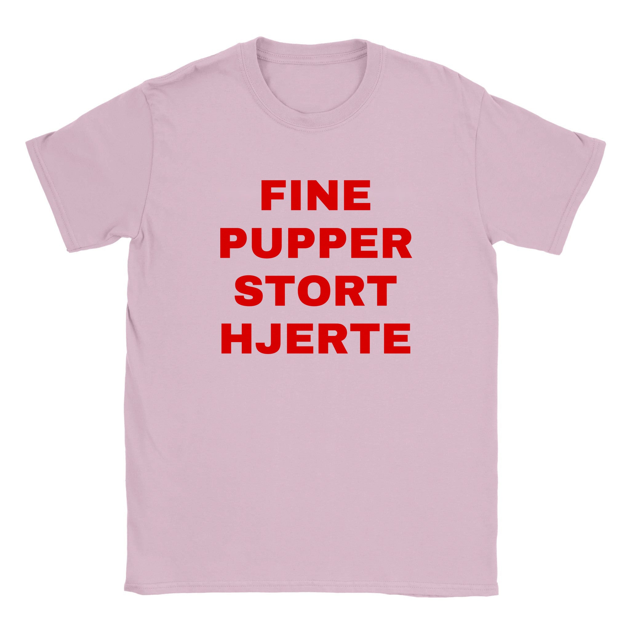 Fine pupper stort hjerte - Baby tee – Light Pink
