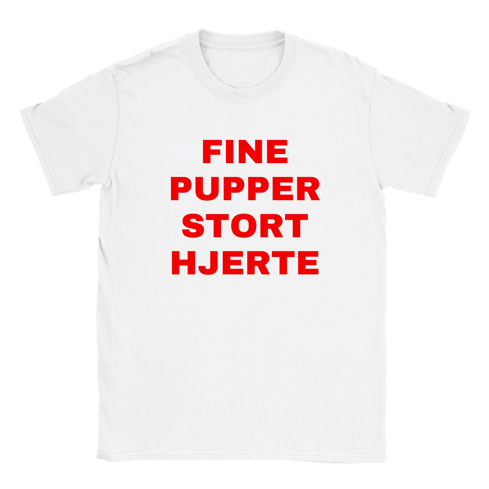 Fine pupper stort hjerte - Baby tee – White