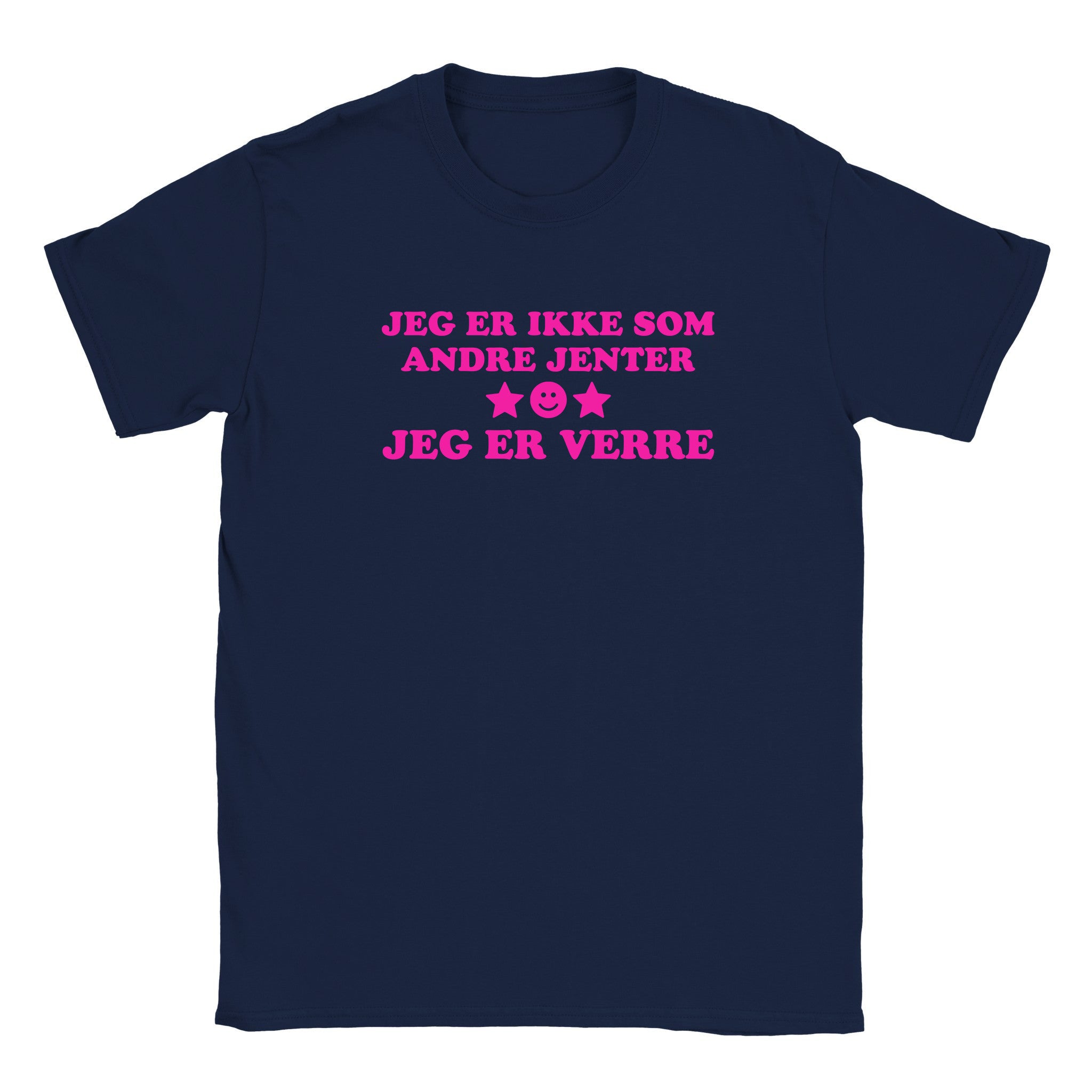 Jeg er ikke som andre jenter jeg er verre - Baby tee – Navy