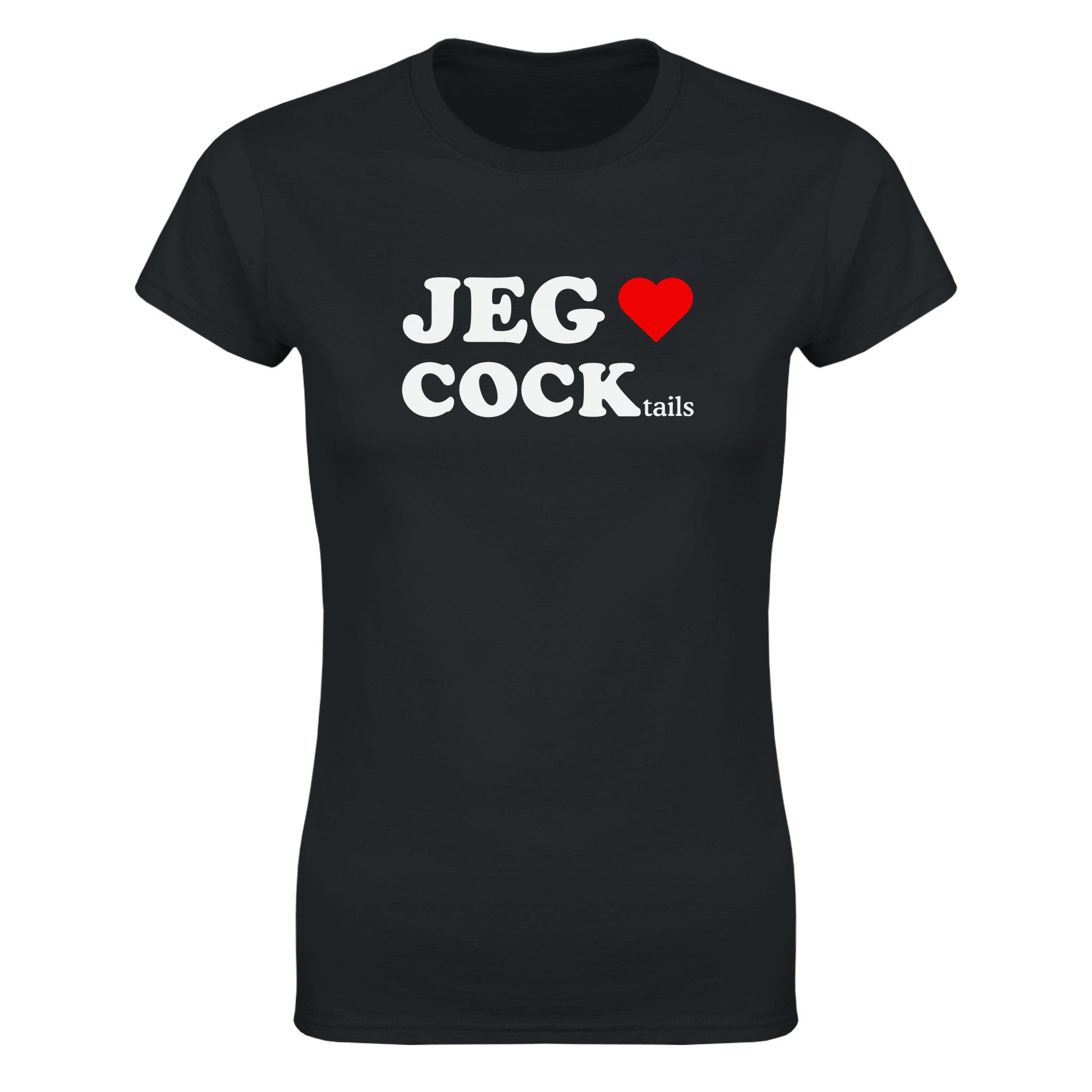 Jeg elsker cock tails - Dame t-skjorte – Black