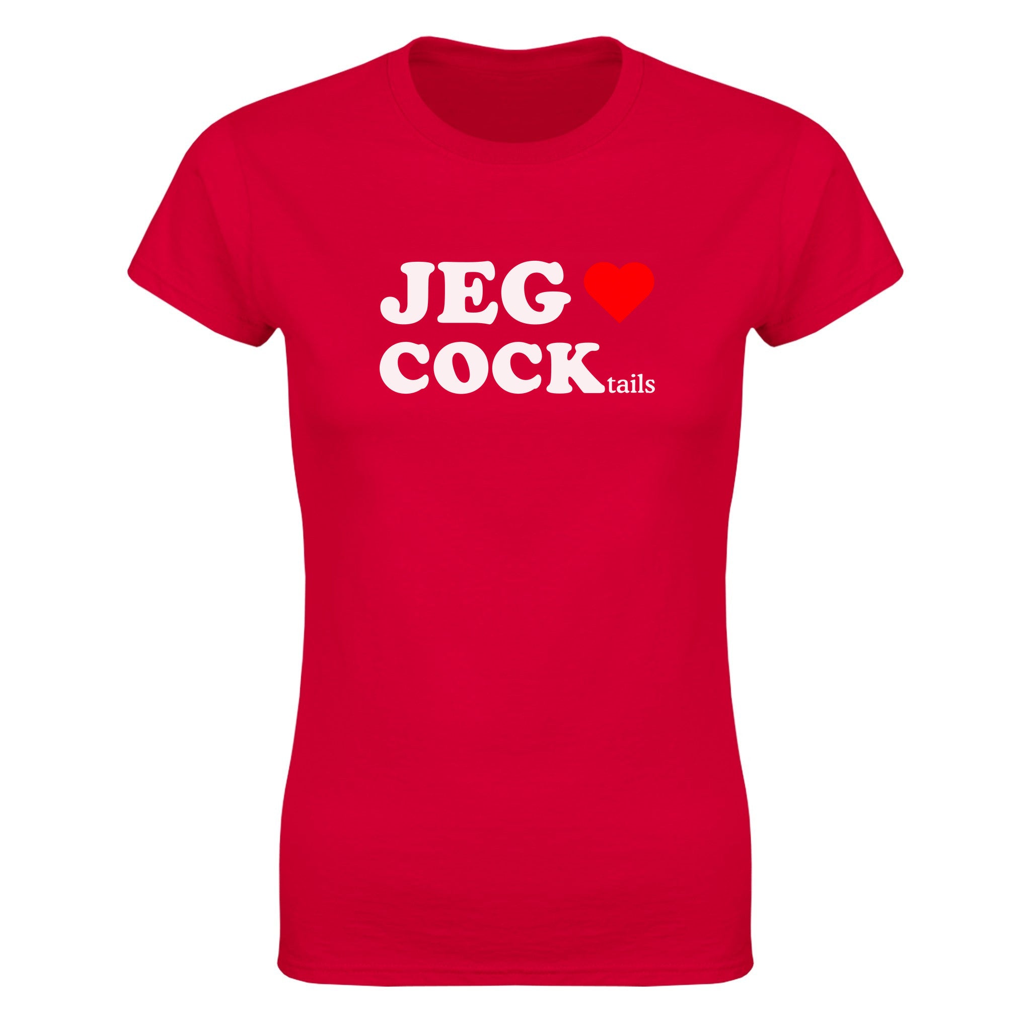 Jeg elsker cock tails - Dame t-skjorte – Red