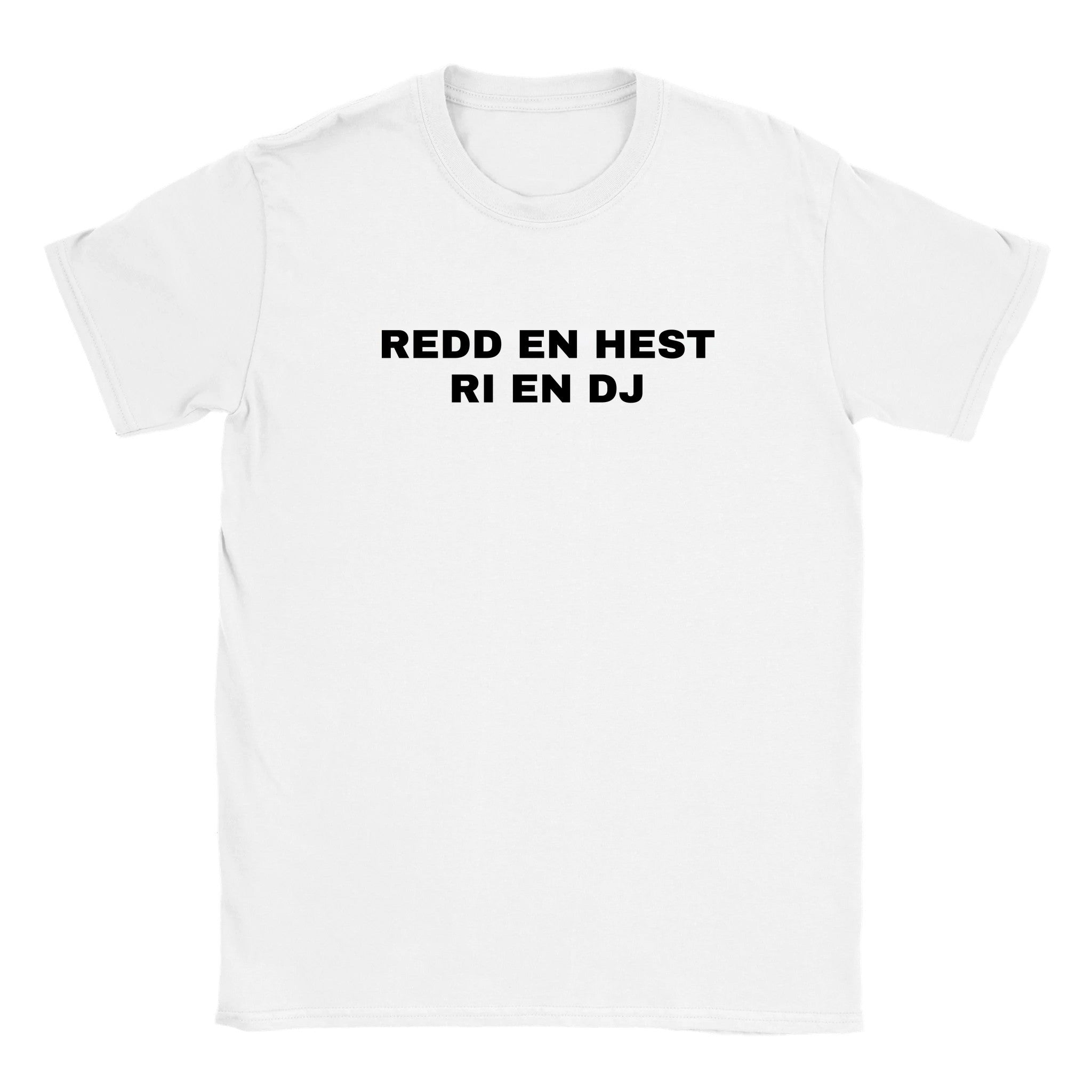 Redd en hest ri en DJ - Baby tee – White