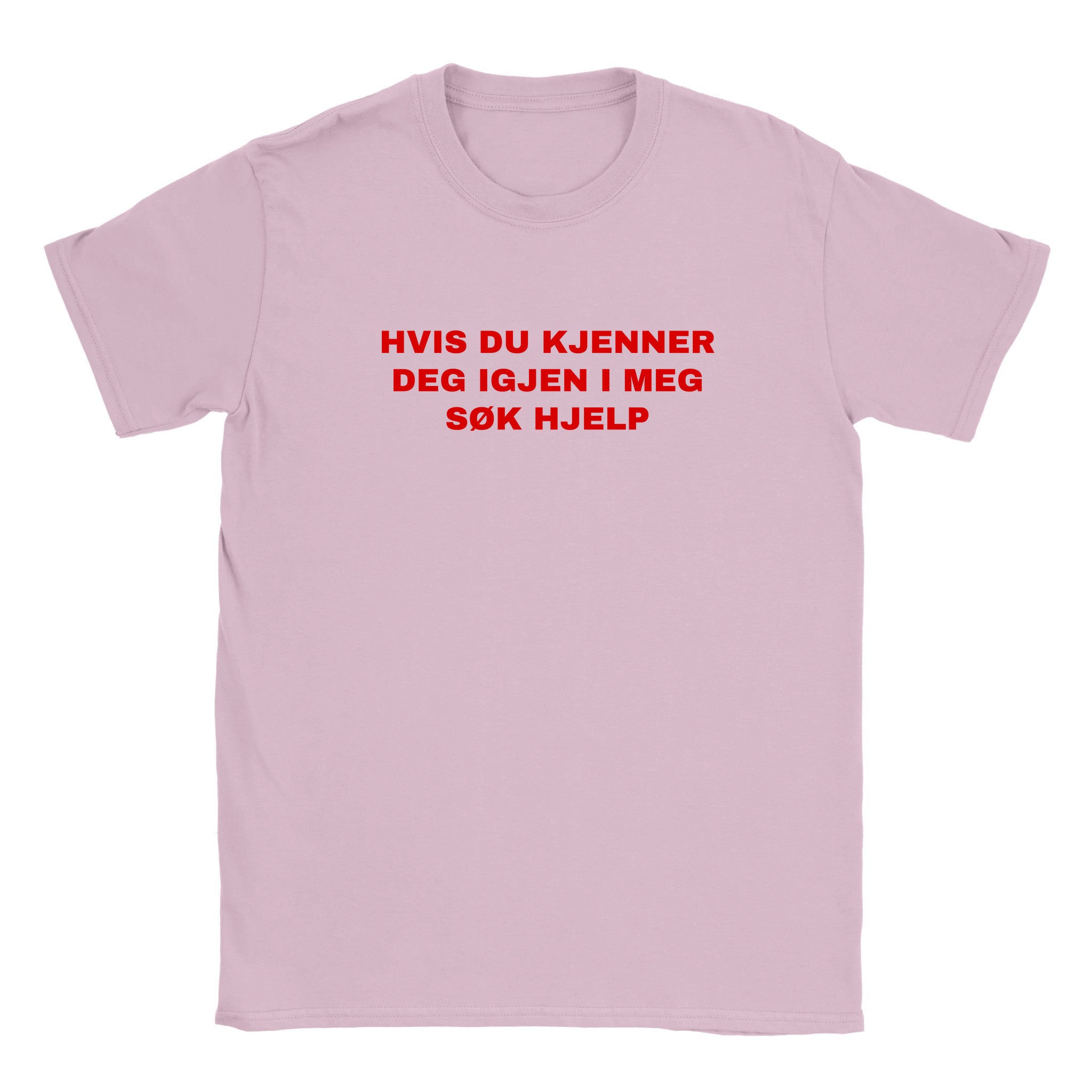Hvis du kjenner deg igjen i meg søk hjelp - Baby tee – Light Pink