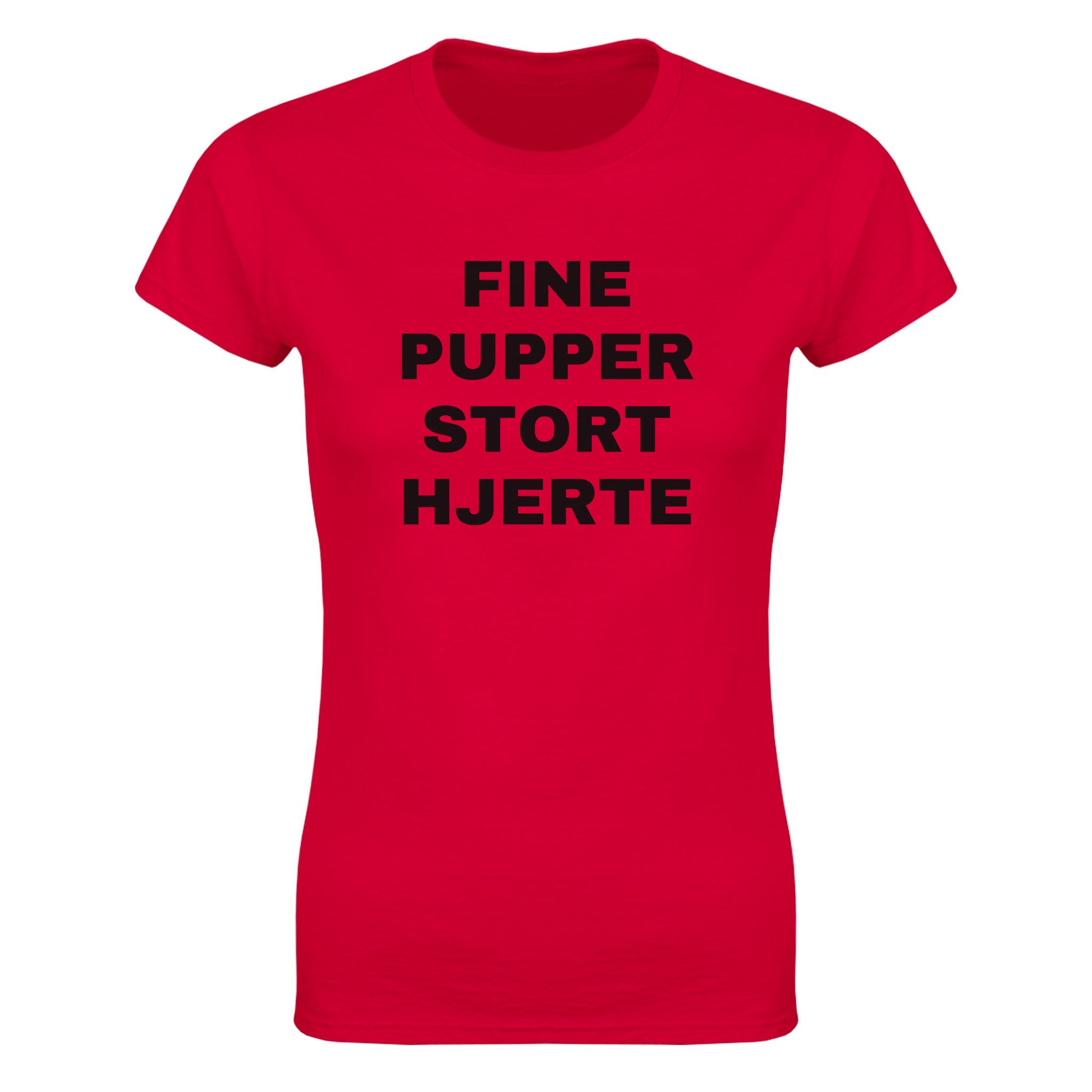 Fine pupper stort hjerte - Dame t-skjorte – Red