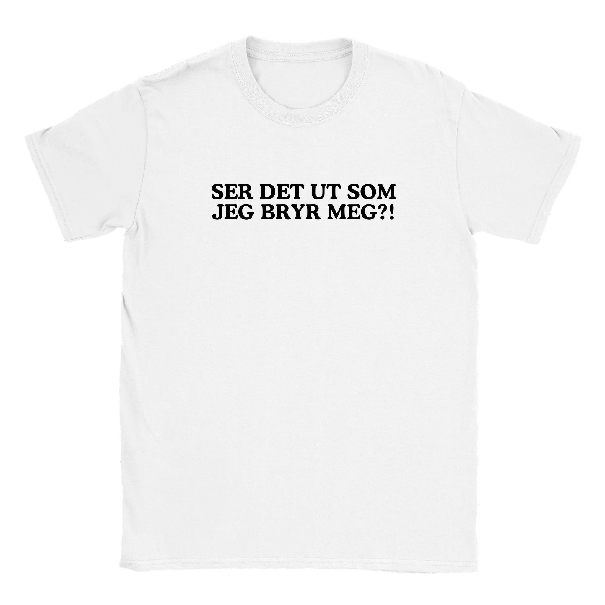 Ser det ut som jeg bryr meg ! - Baby tee – White