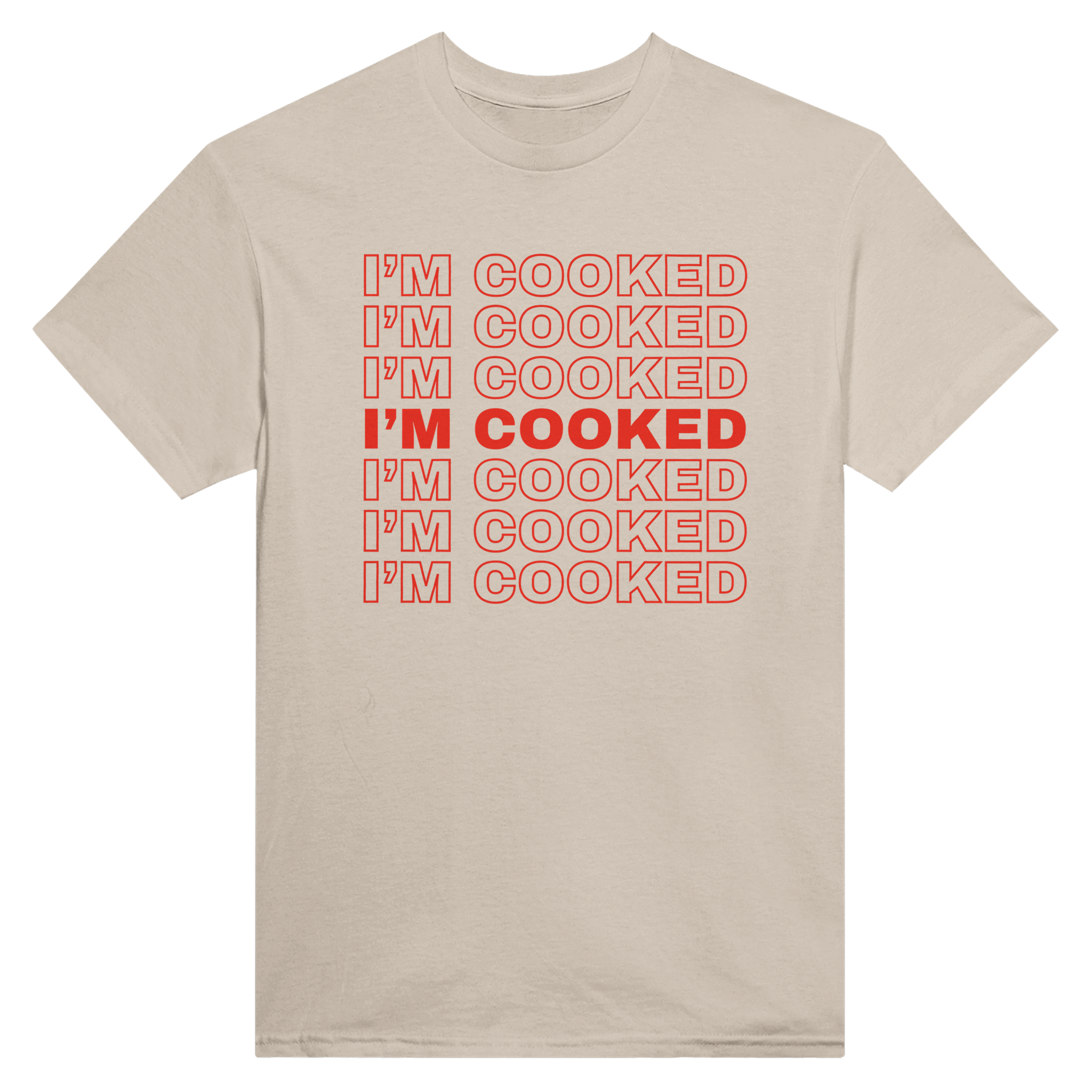 I'm cooked – morsom t-skjorte fra Køddeklær