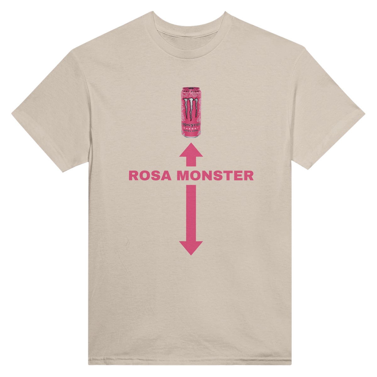 Rosa monster – morsom t-skjorte med norsk humor fra Køddeklær