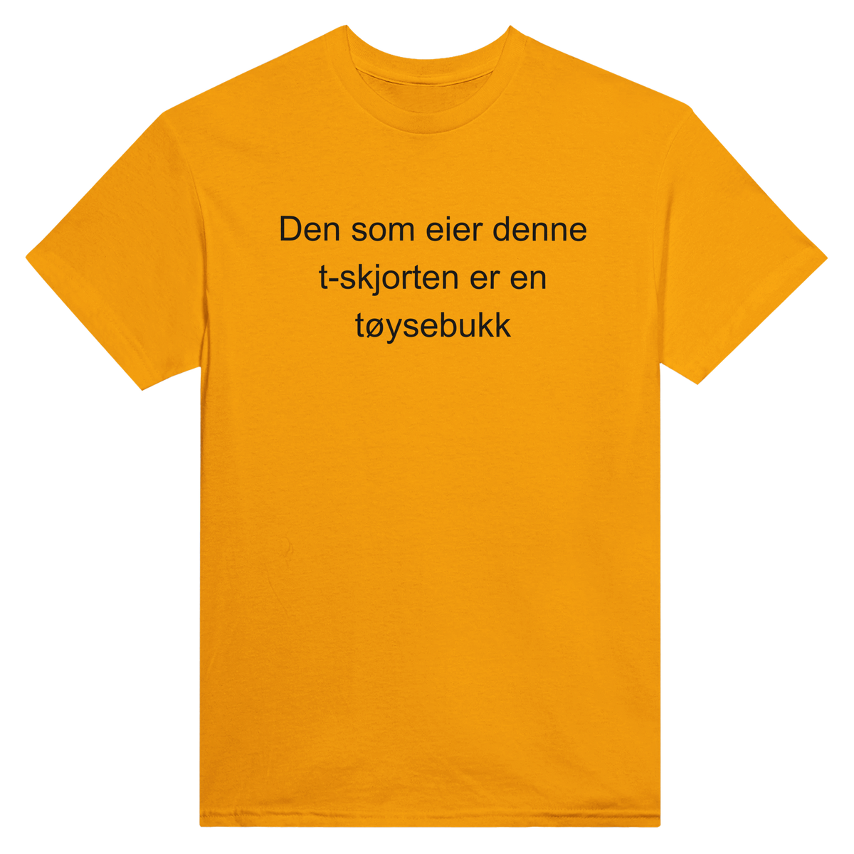 Den som eier denne t-skjorten er en tøysebukk – morsom t-skjorte med norsk humor fra Køddeklær
