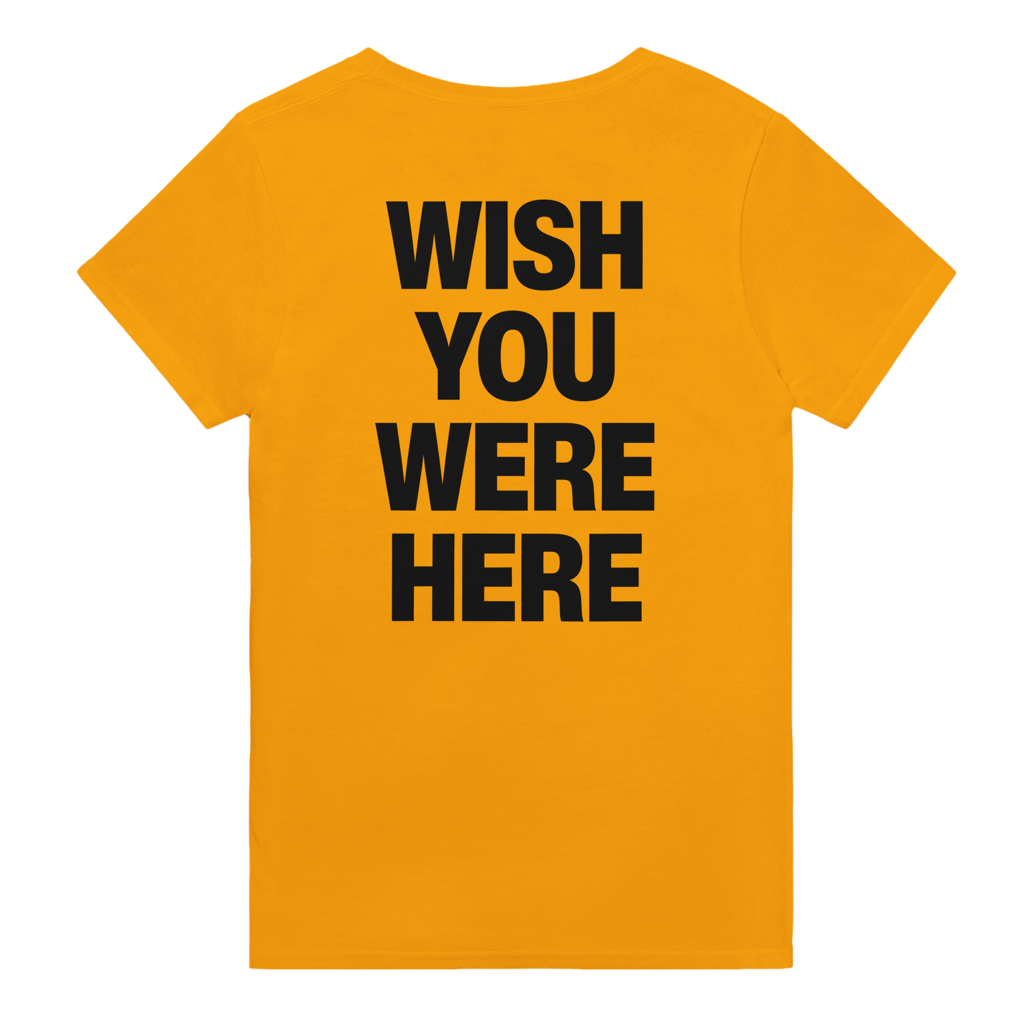 Wish you were here – morsom t-skjorte med backprint fra Køddeklær