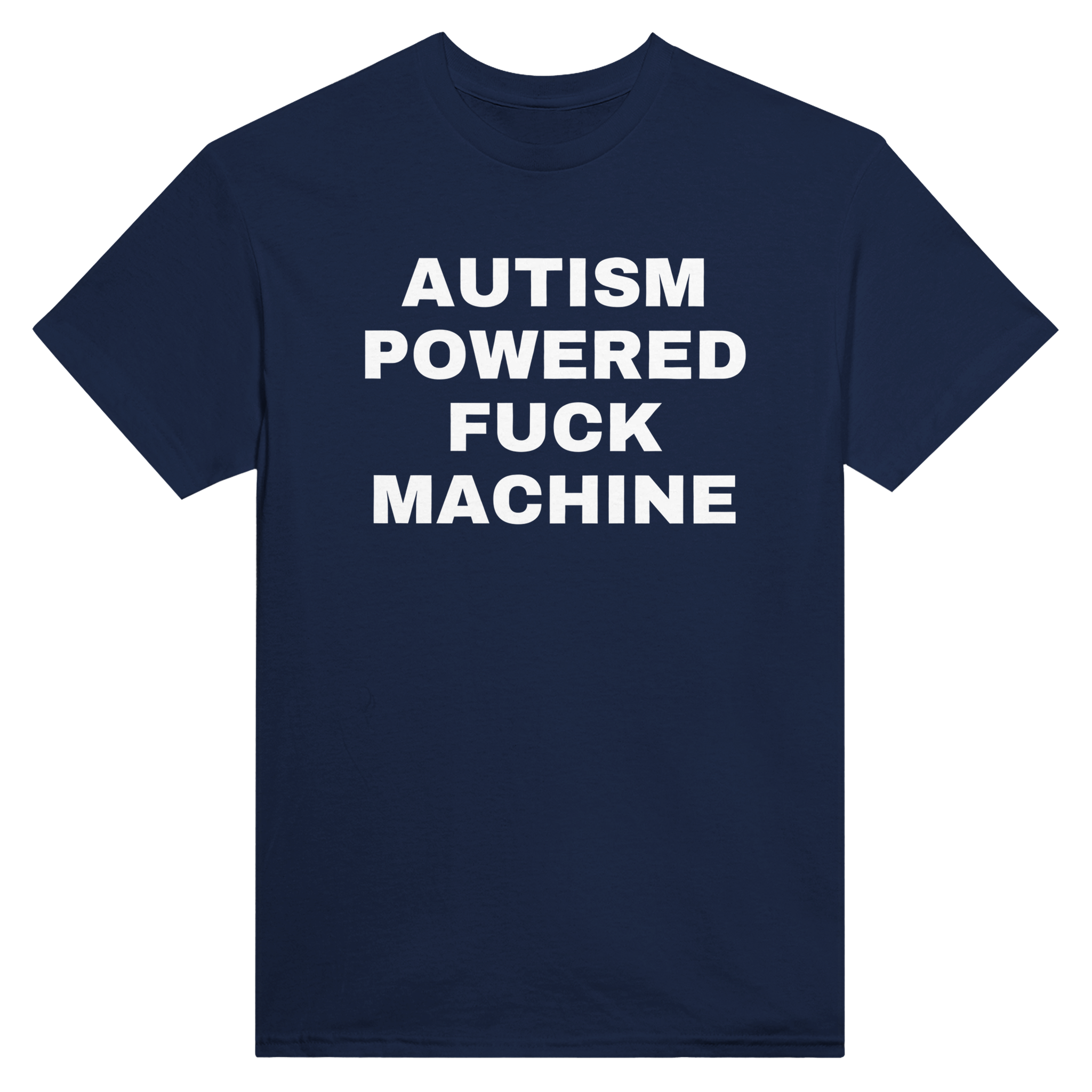 Autism powered fuck machine – morsom t-skjorte fra Køddeklær