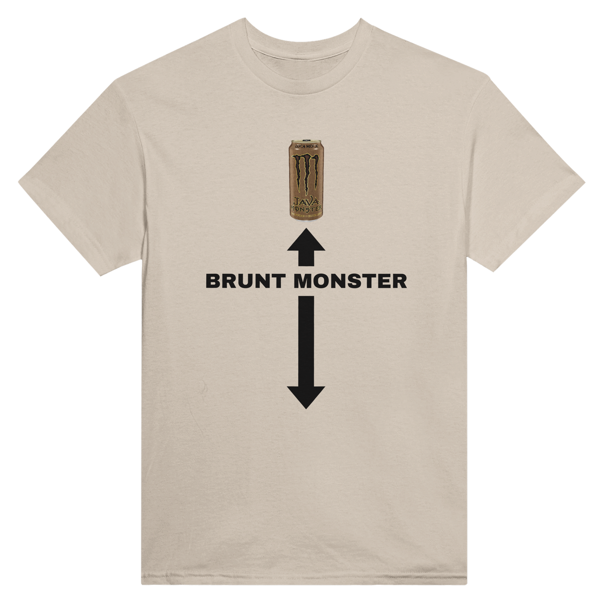 Brunt monster – morsom t-skjorte med norsk humor fra Køddeklær