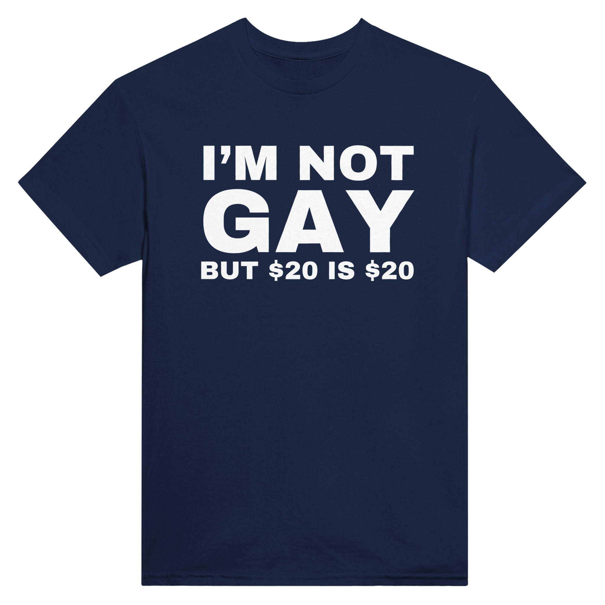 I'm not gay but $20 is $20 – morsom t-skjorte fra Køddeklær