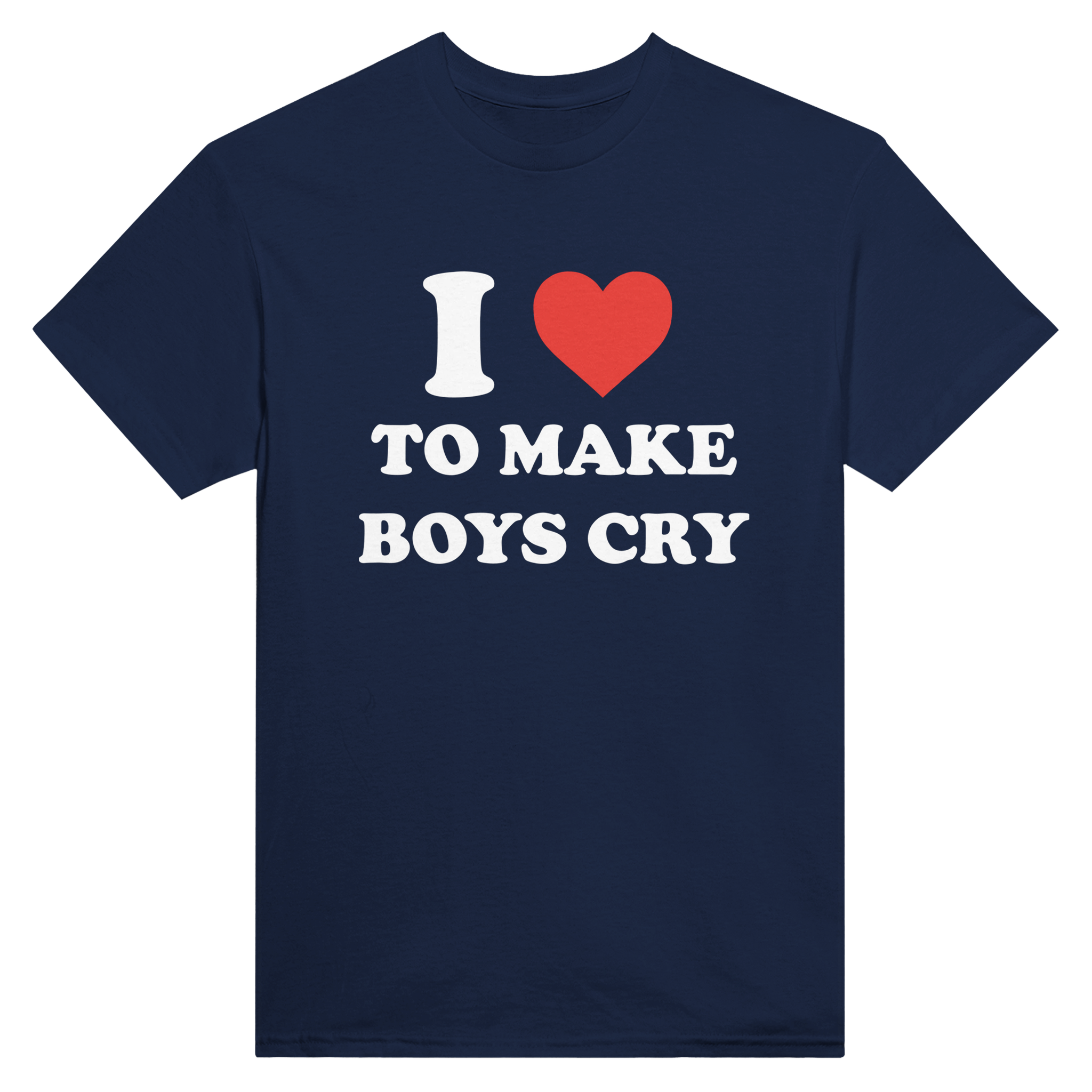 I love to make boys cry – morsom t-skjorte fra Køddeklær
