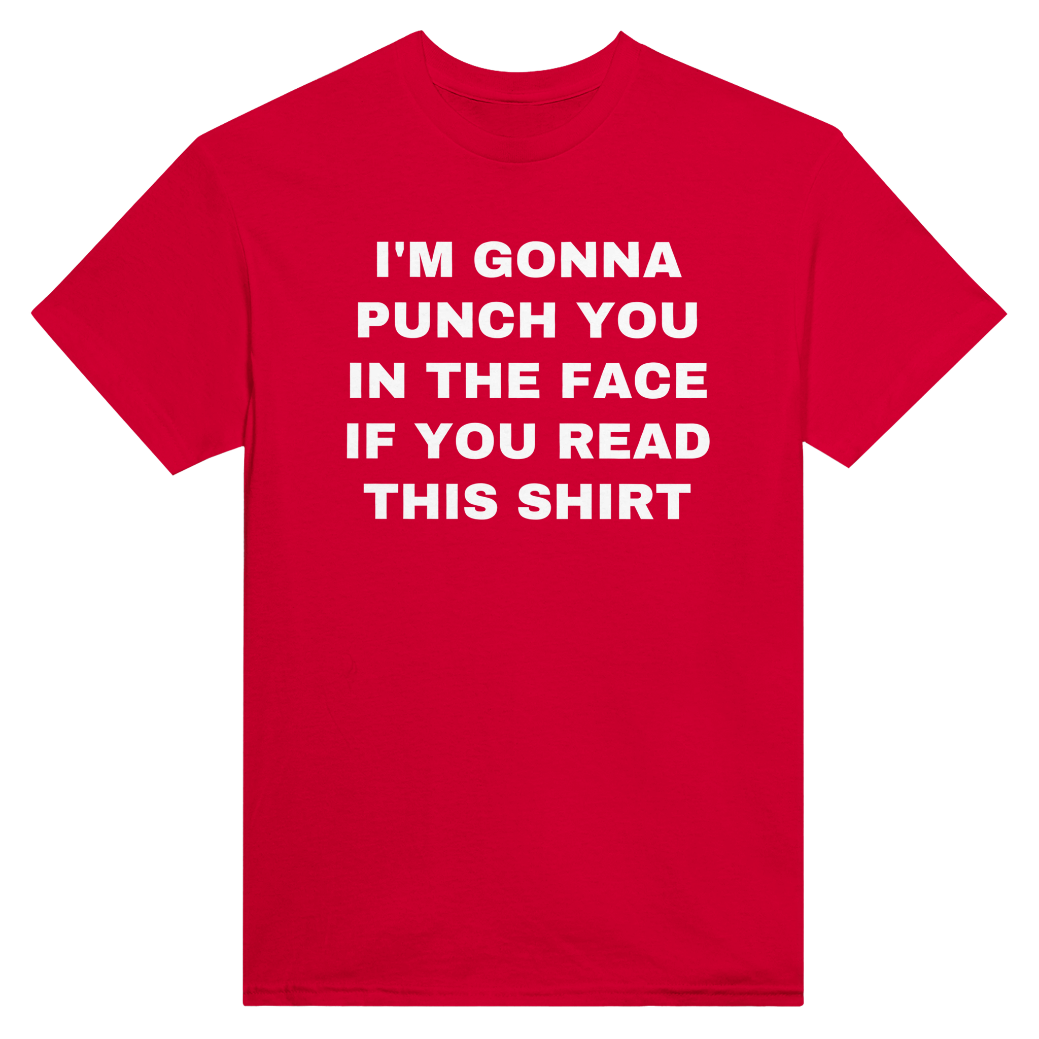 I'm gonna punch you in the face if you read this shirt – morsom t-skjorte fra Køddeklær