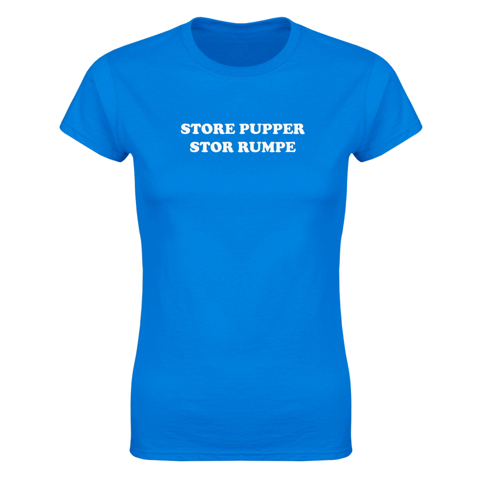 Store pupper stor rumpe – morsom dame-t-skjorte fra Køddeklær