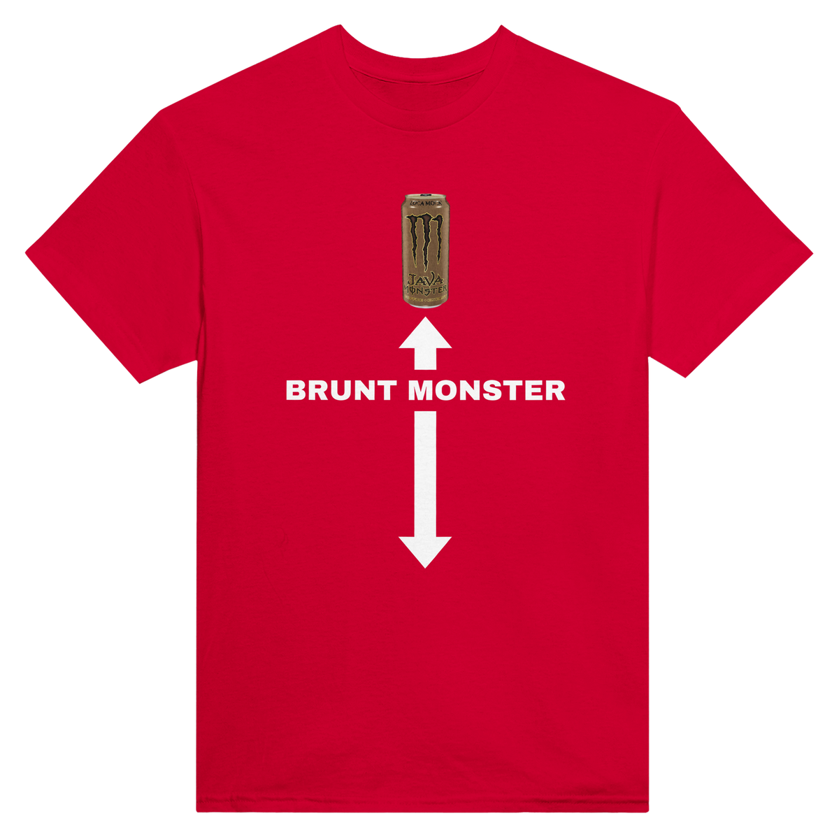 Brunt monster – morsom t-skjorte med norsk humor fra Køddeklær