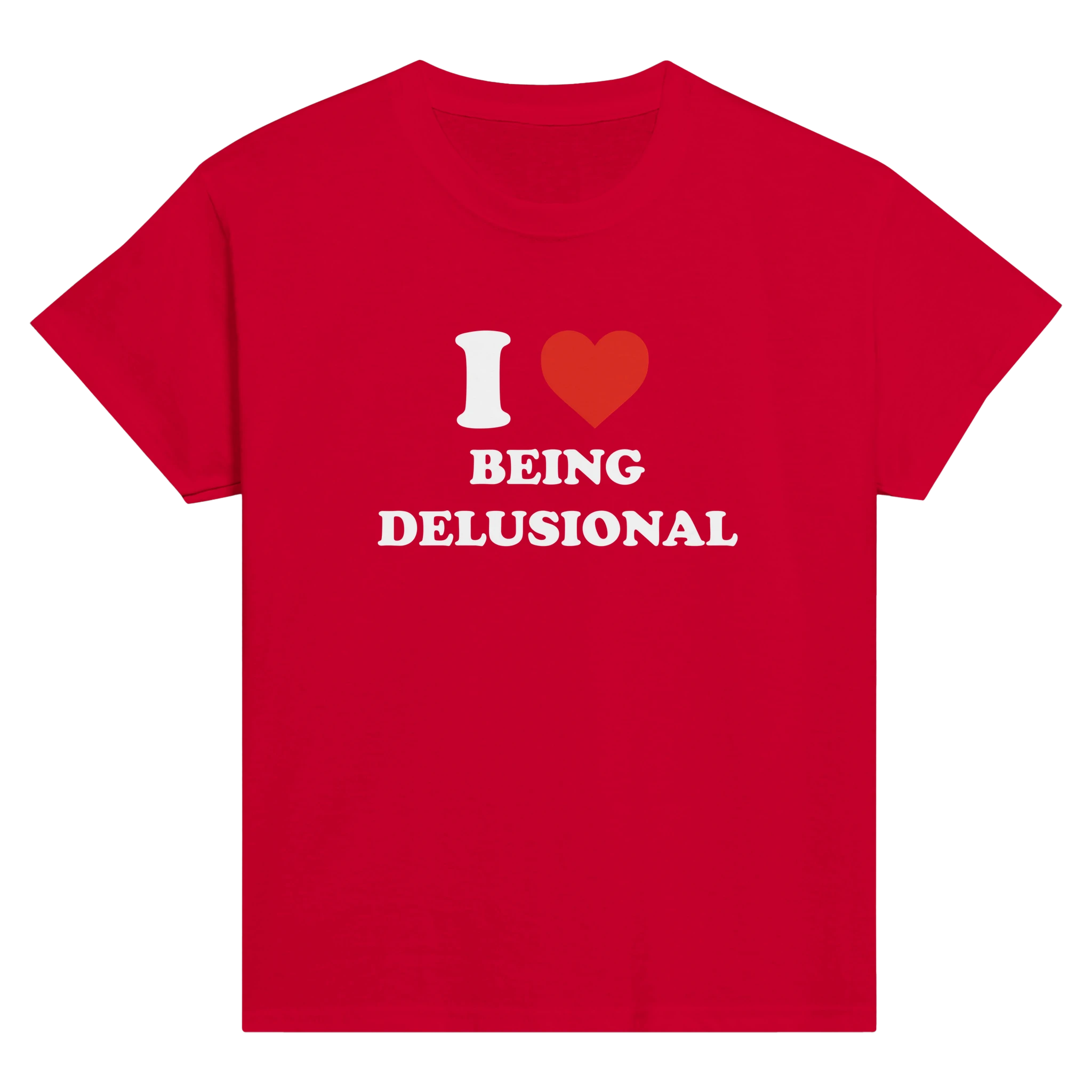 I love being delusional – morsom baby tee fra Køddeklær