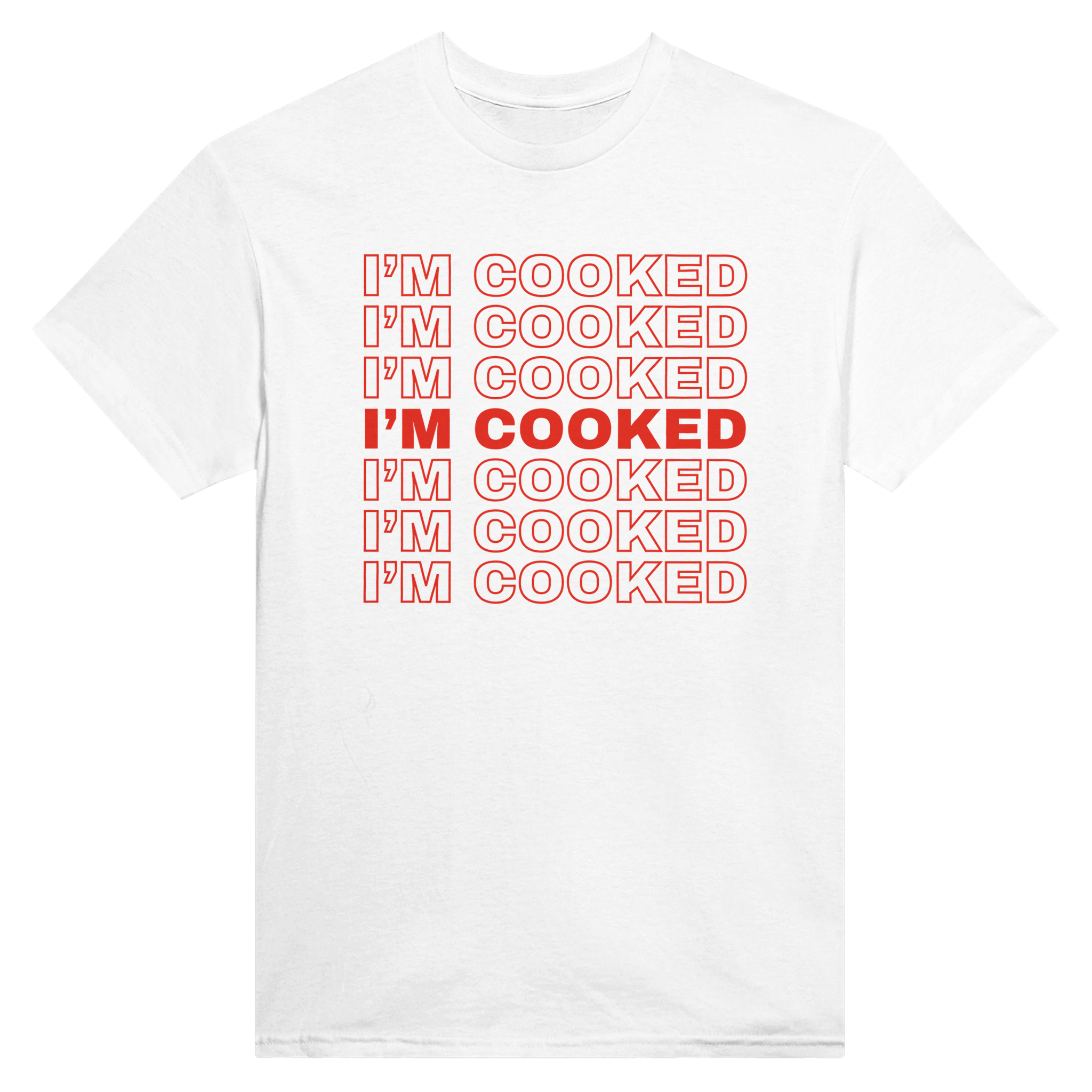 I'm cooked – morsom t-skjorte fra Køddeklær