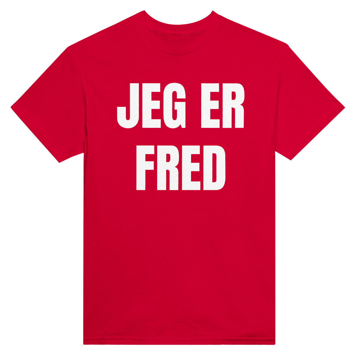 Jeg er fred – morsom t-skjorte med norsk humor fra Køddeklær