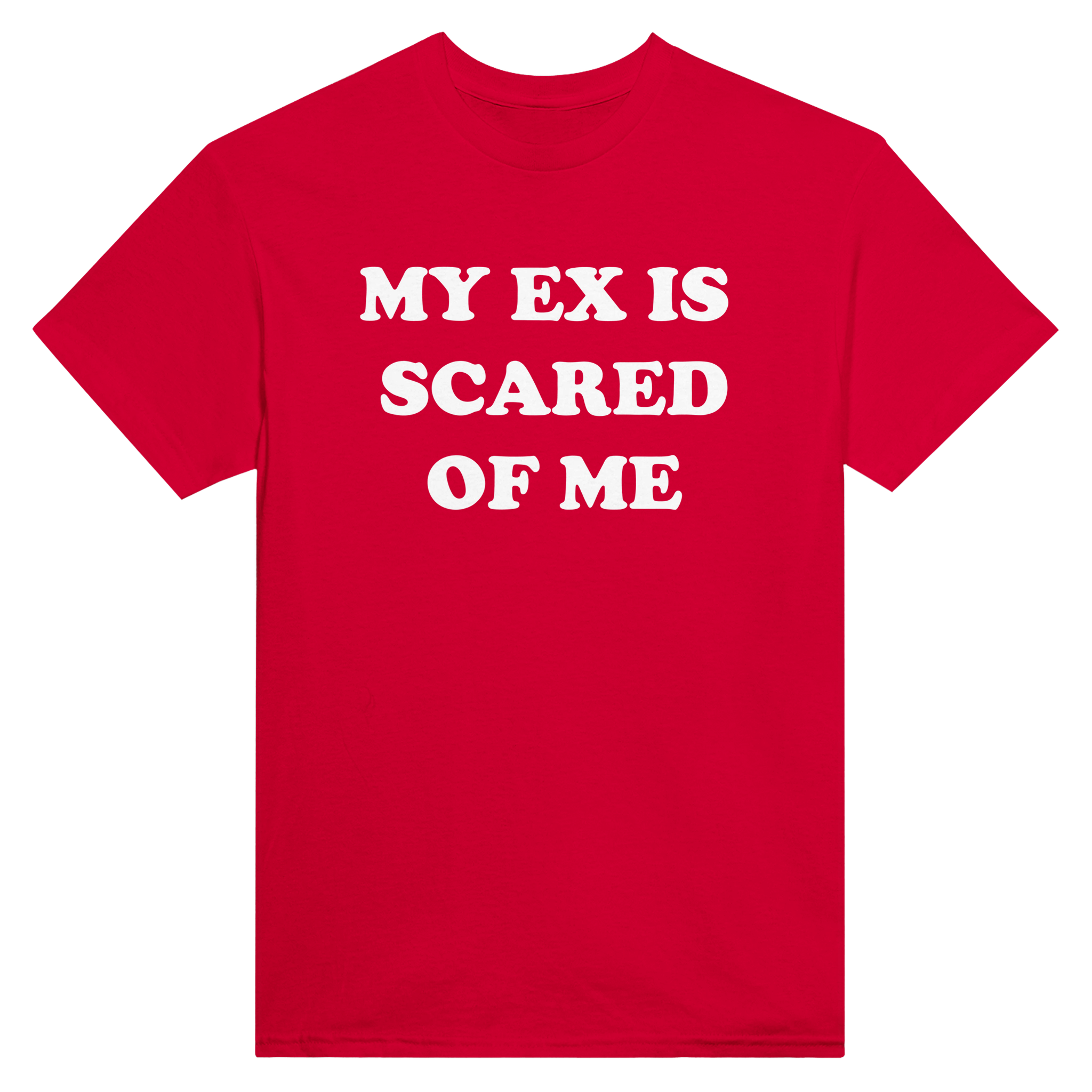 My ex is scared of me – morsom t-skjorte fra Køddeklær