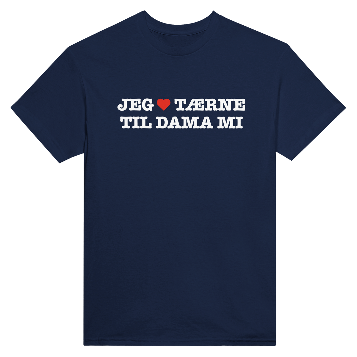 Jeg hjerte tærne til dama mi – morsom t-skjorte med norsk humor fra Køddeklær