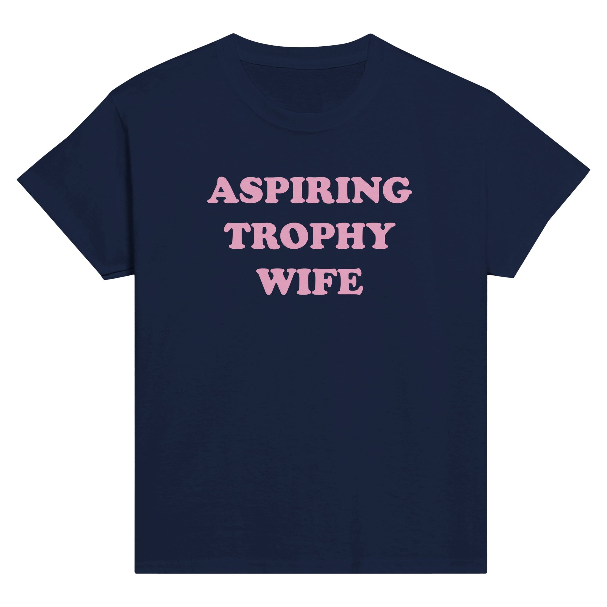 Aspiring trophy wife – morsom baby tee fra Køddeklær