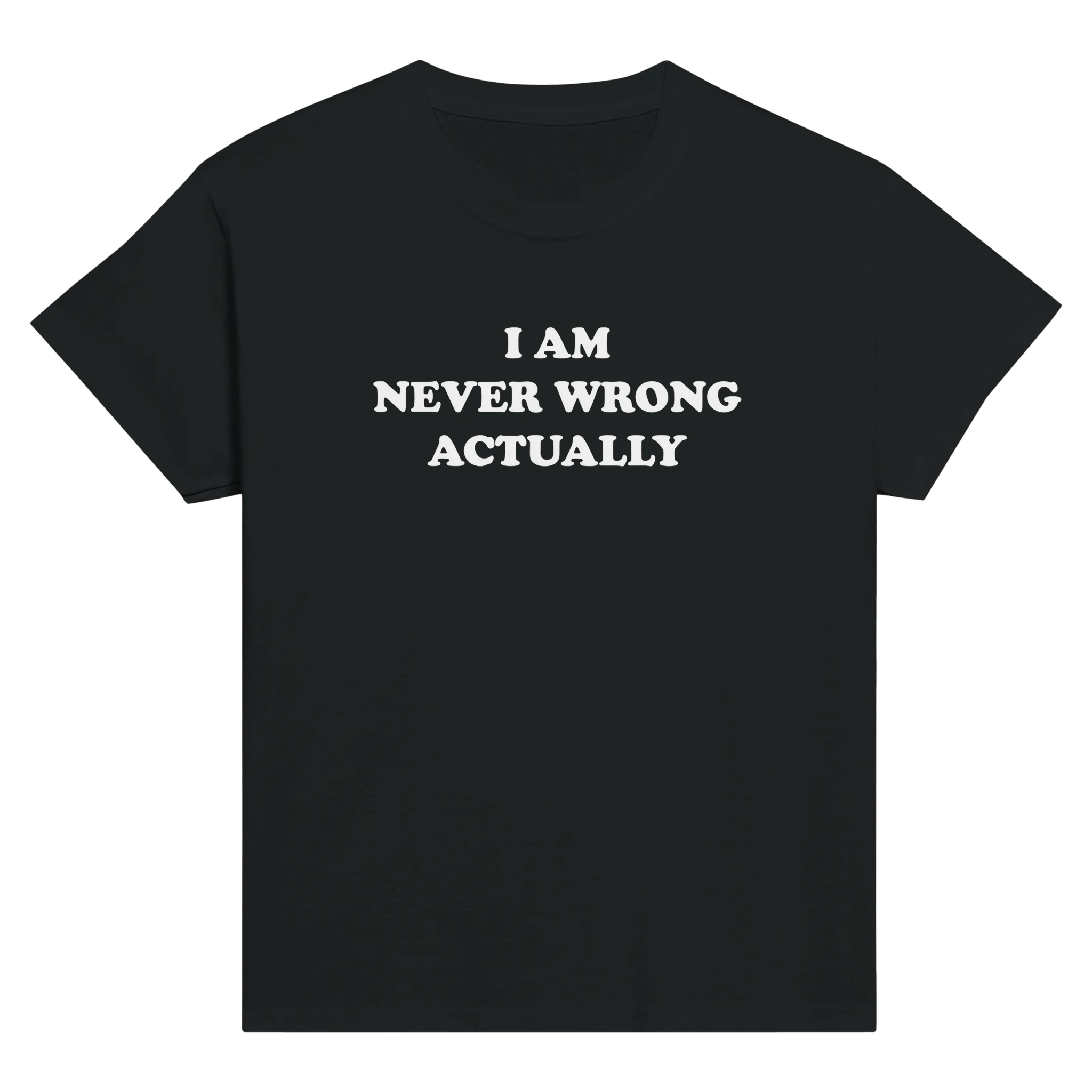I am never wrong actually – morsom baby tee fra Køddeklær