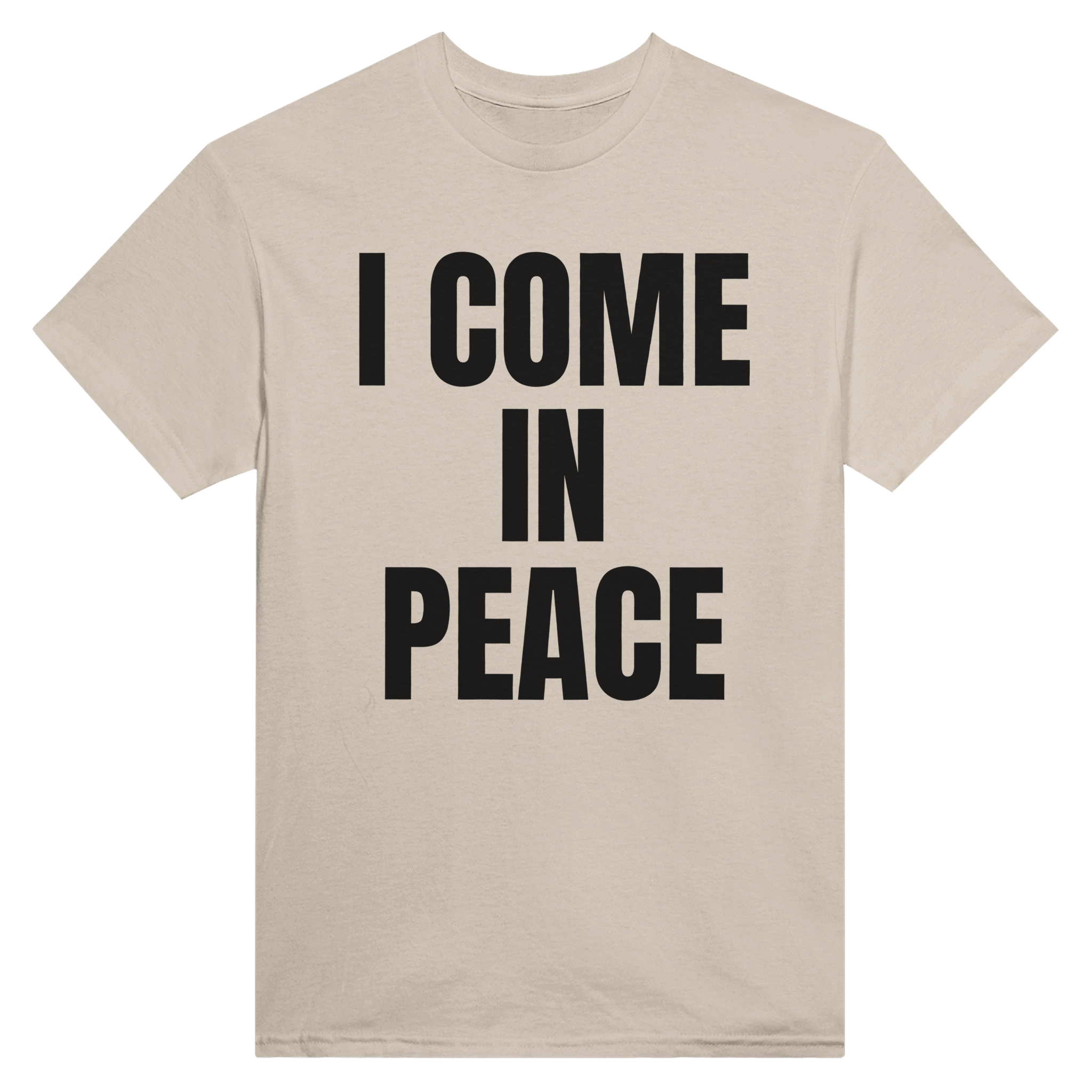 I come in peace – morsom t-skjorte fra Køddeklær