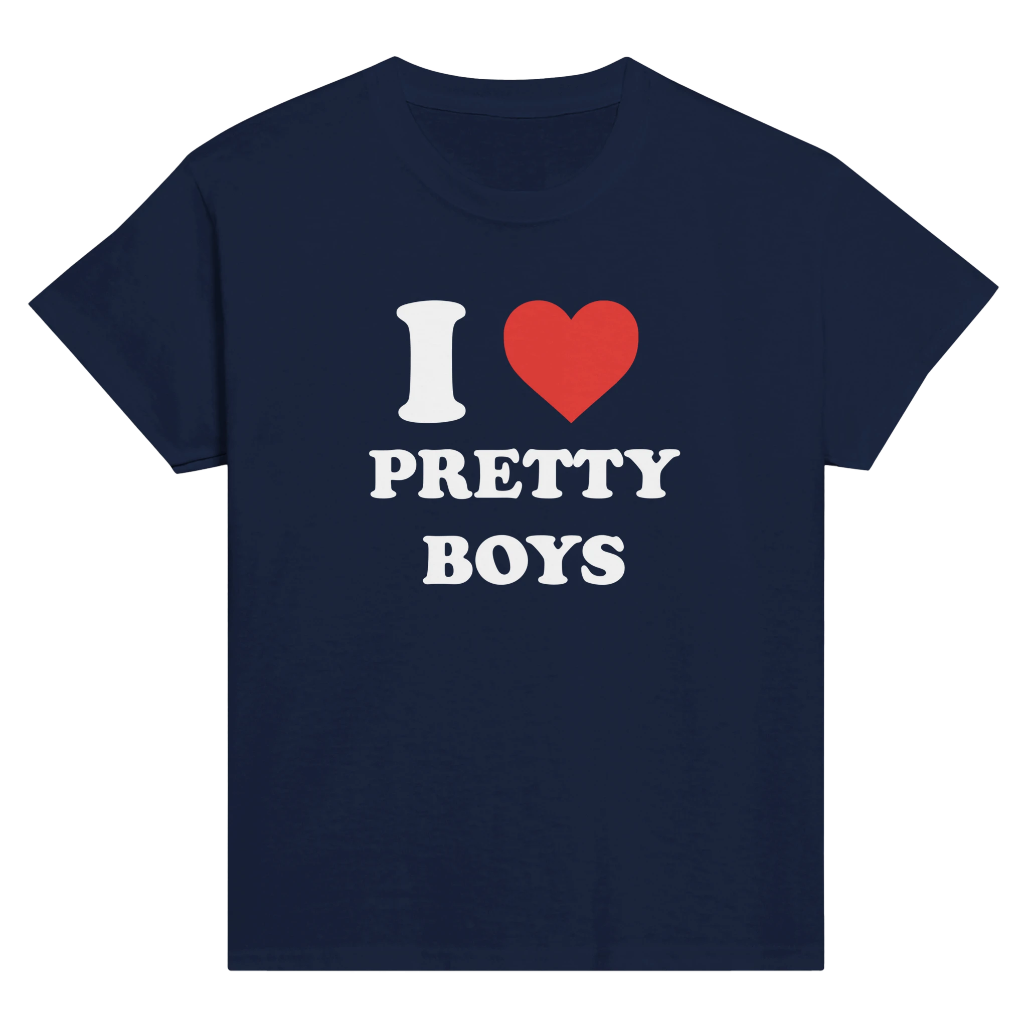 I love pretty boys – morsom baby tee fra Køddeklær