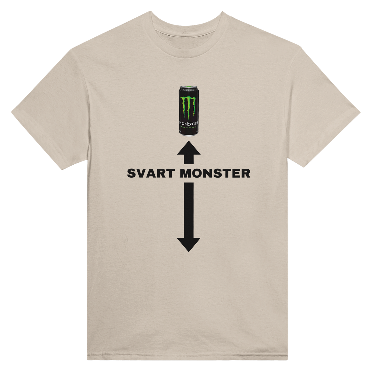 Svart monster – morsom t-skjorte med norsk humor fra Køddeklær