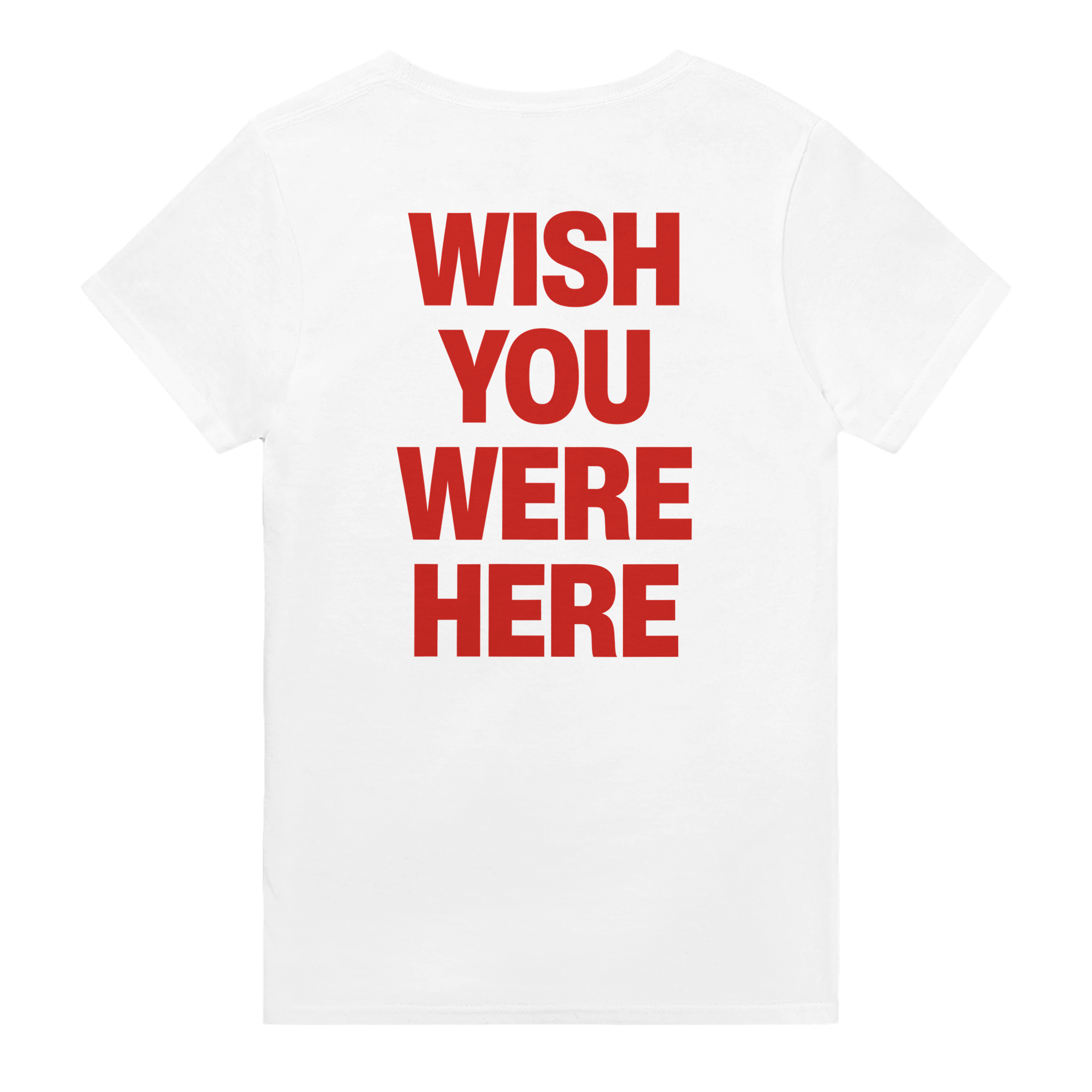 Wish you were here – morsom t-skjorte med backprint fra Køddeklær