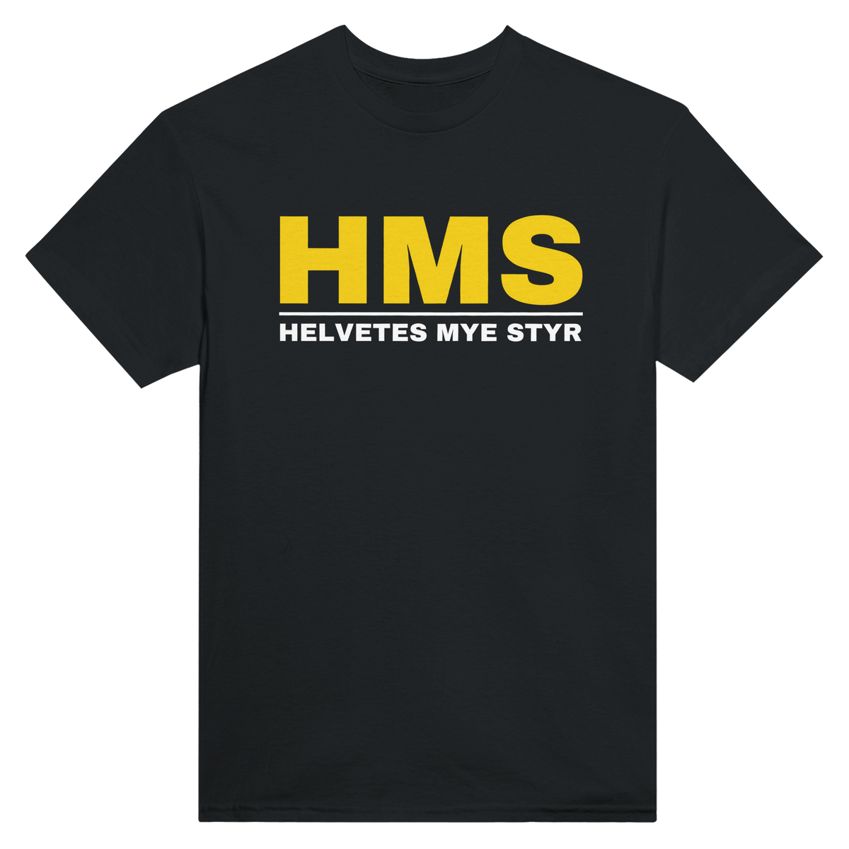 HMS – Helvetes mye styr – morsom t-skjorte med norsk humor fra Køddeklær