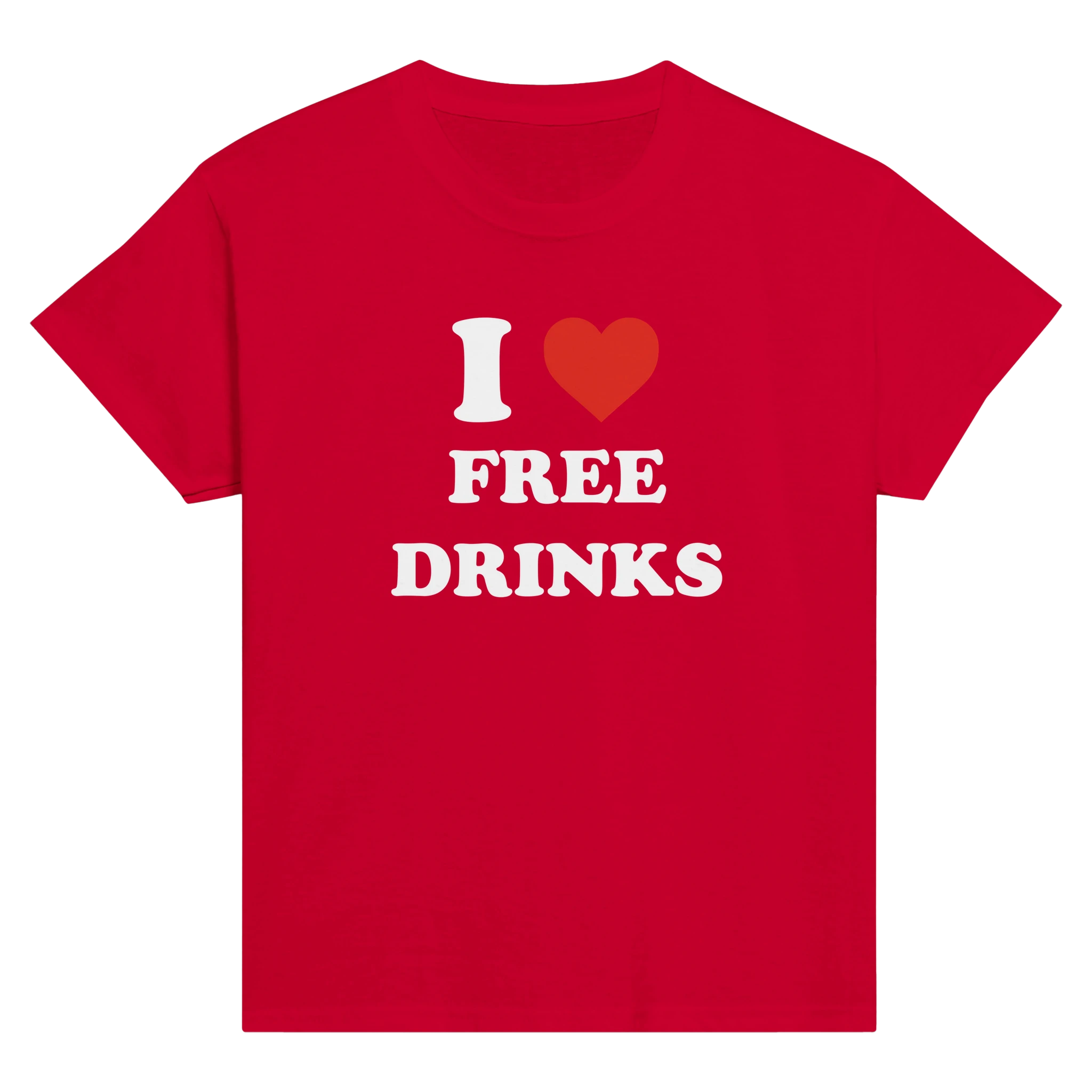 I love free drinks – morsom baby tee fra Køddeklær