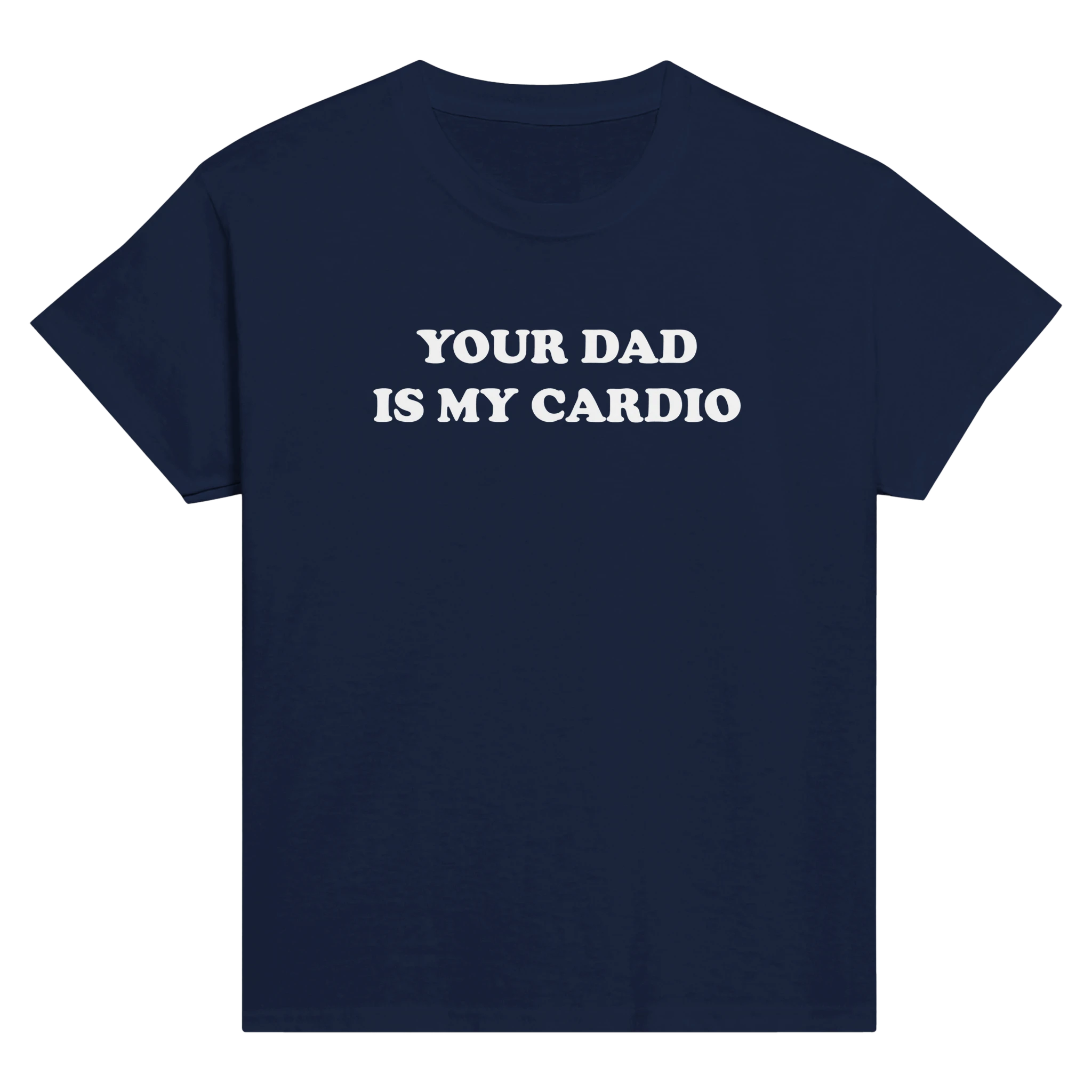 Your dad is my cardio – morsom baby tee fra Køddeklær