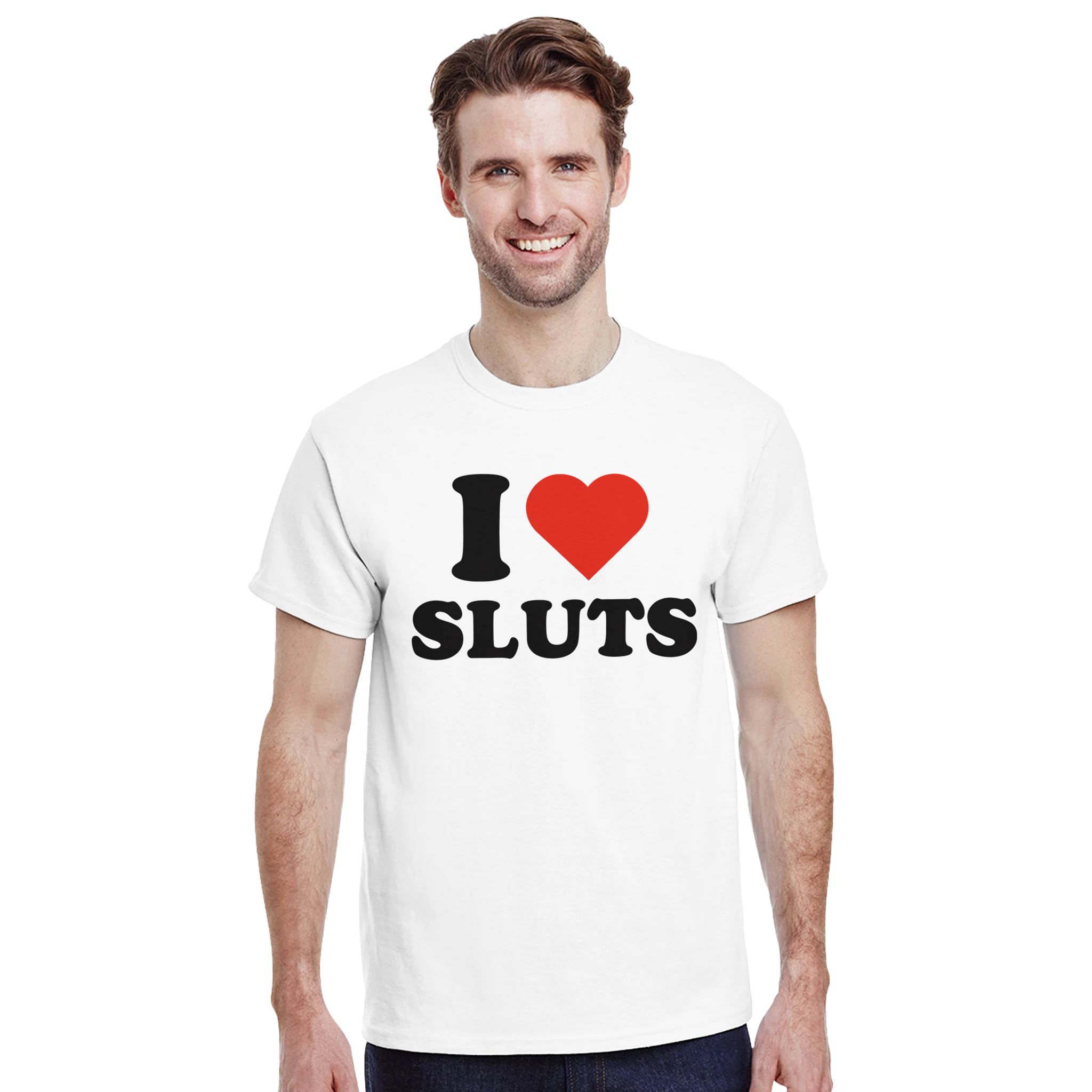 I love sluts – morsom t-skjorte fra Køddeklær