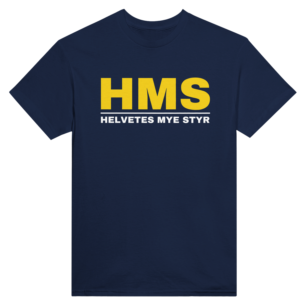 HMS – Helvetes mye styr – morsom t-skjorte med norsk humor fra Køddeklær