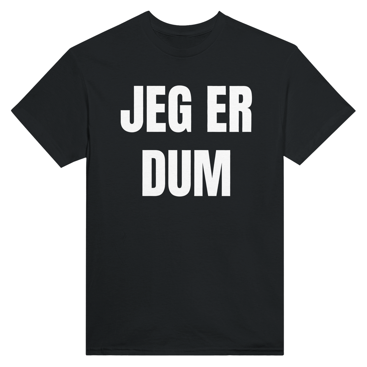Jeg er dum – morsom t-skjorte med norsk humor fra Køddeklær