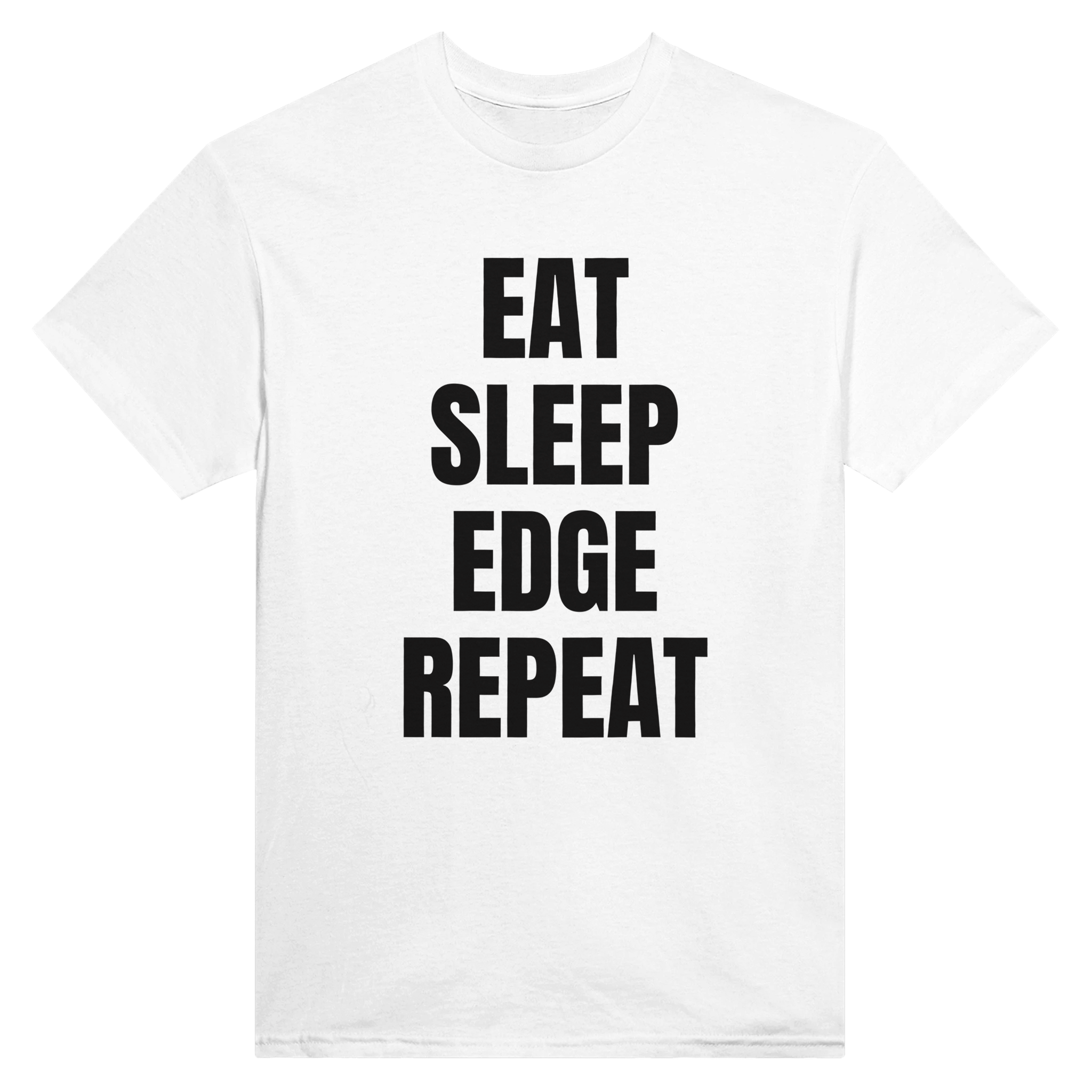 Eat sleep edge repeat – morsom t-skjorte fra Køddeklær