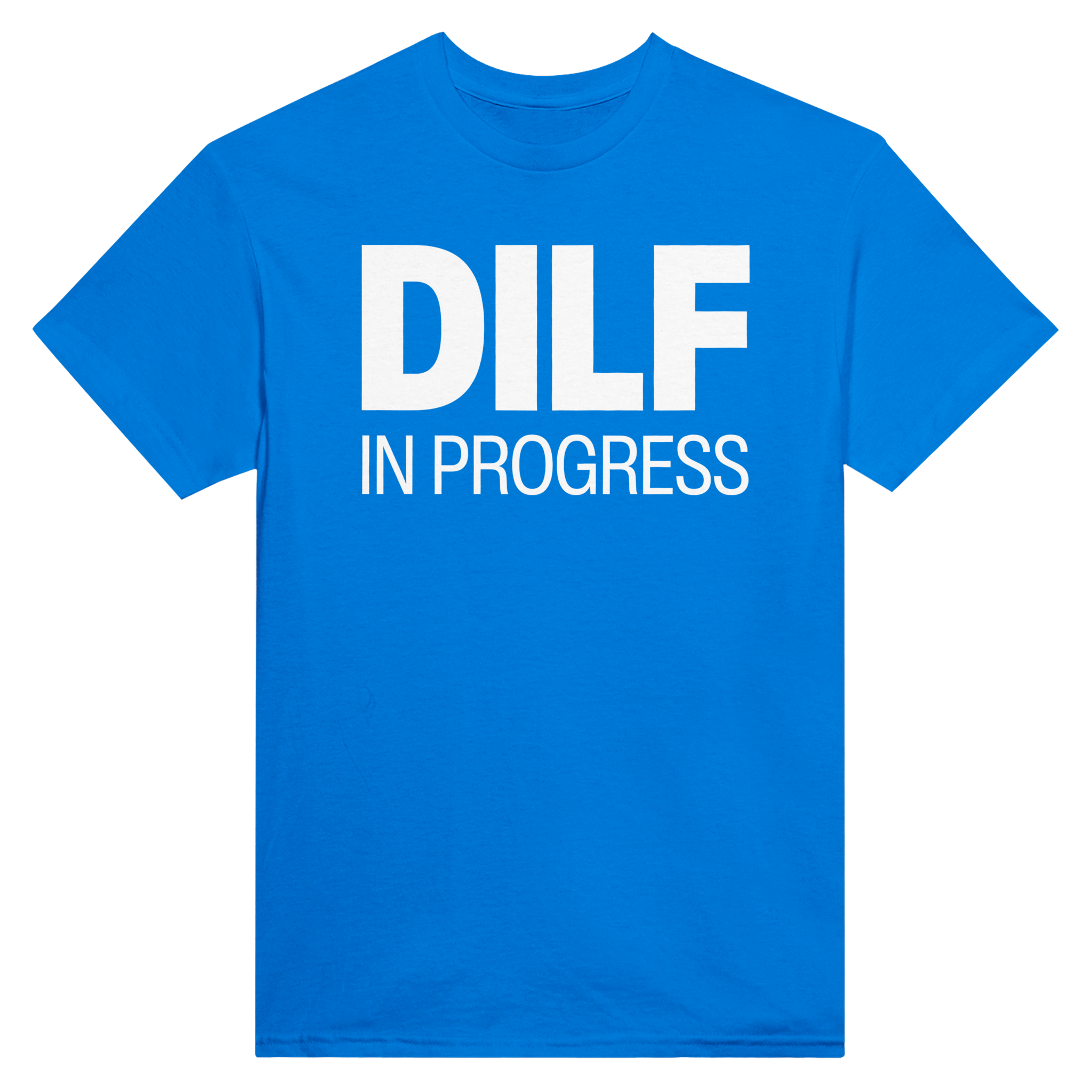 Dilf in progress – morsom t-skjorte fra Køddeklær