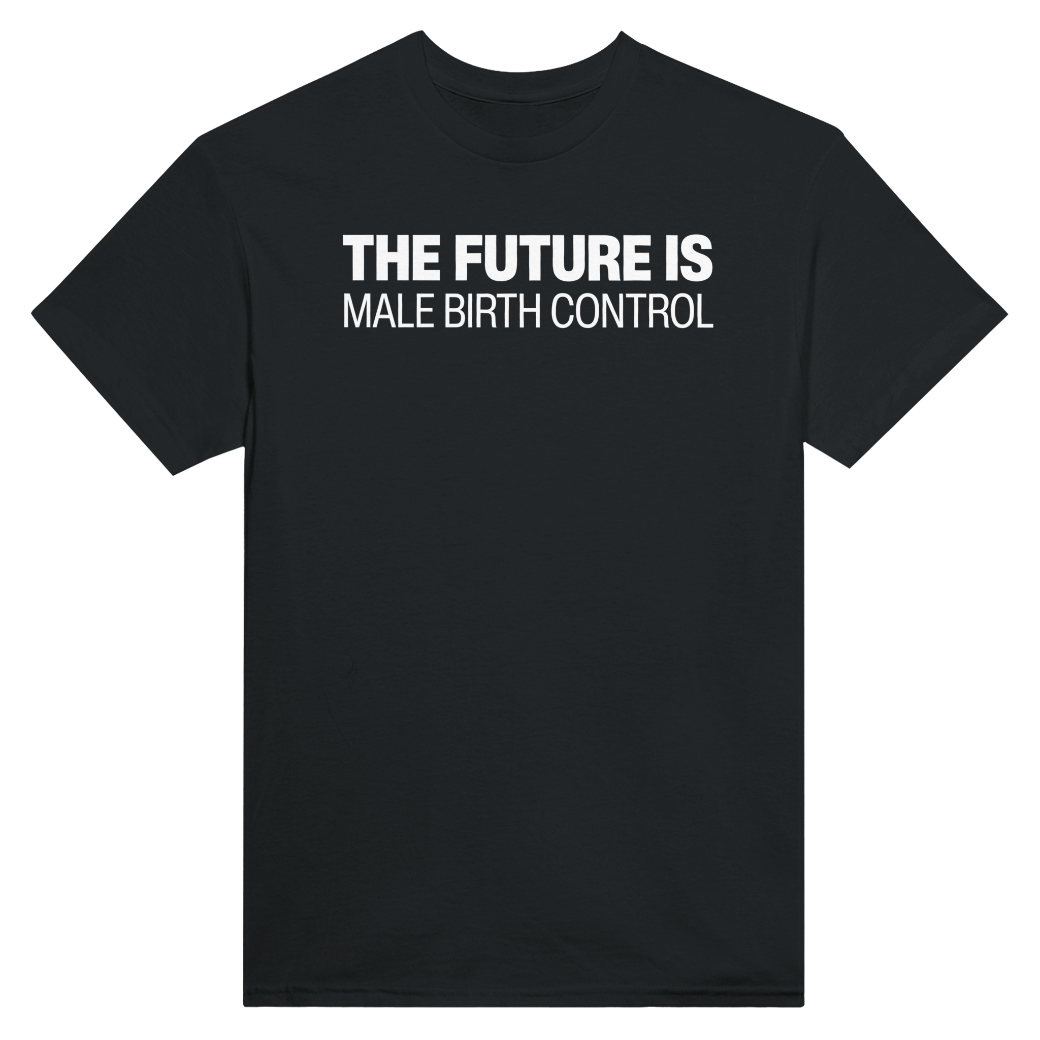 The future is male birth control – morsom t-skjorte fra Køddeklær