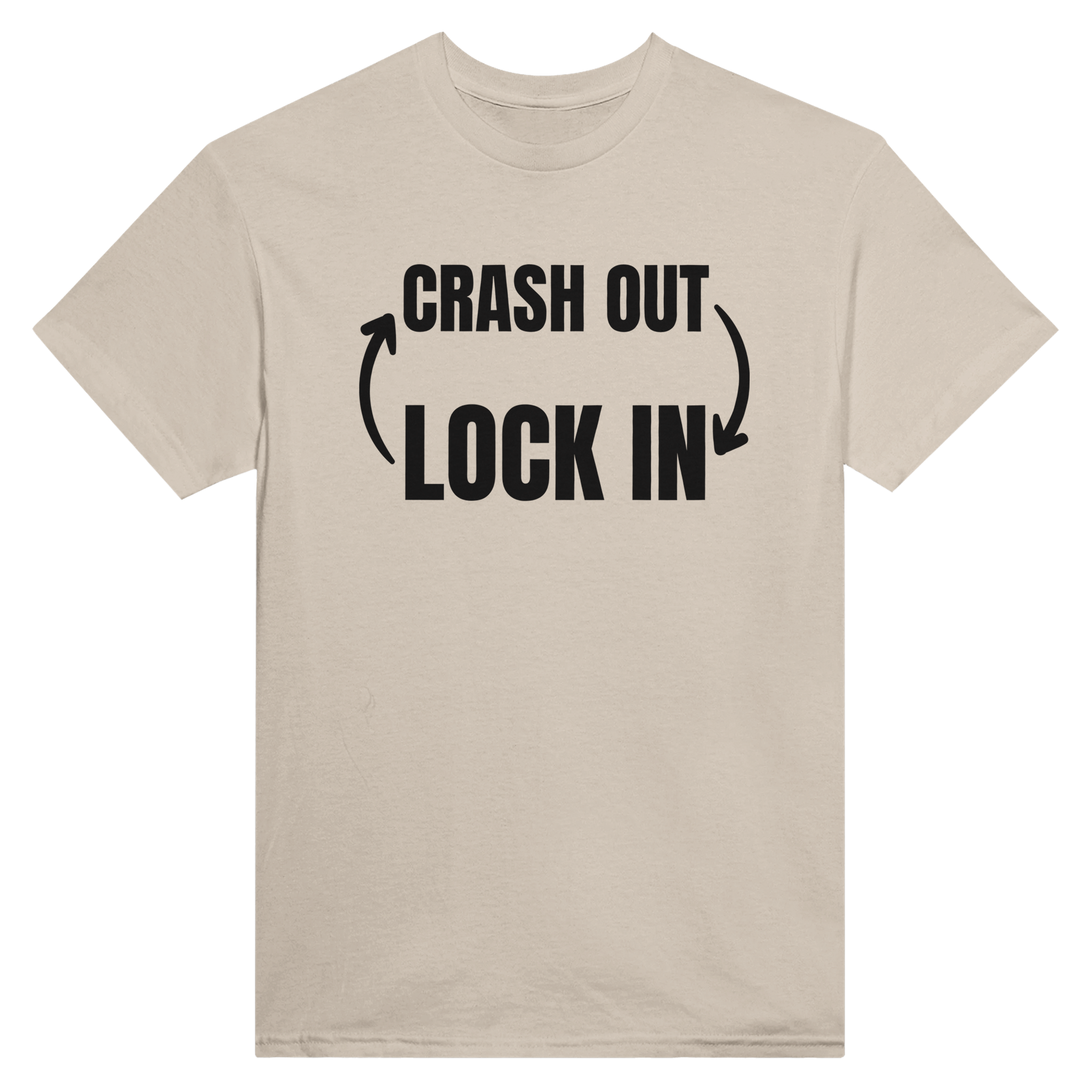 Crash out lock in – morsom t-skjorte fra Køddeklær