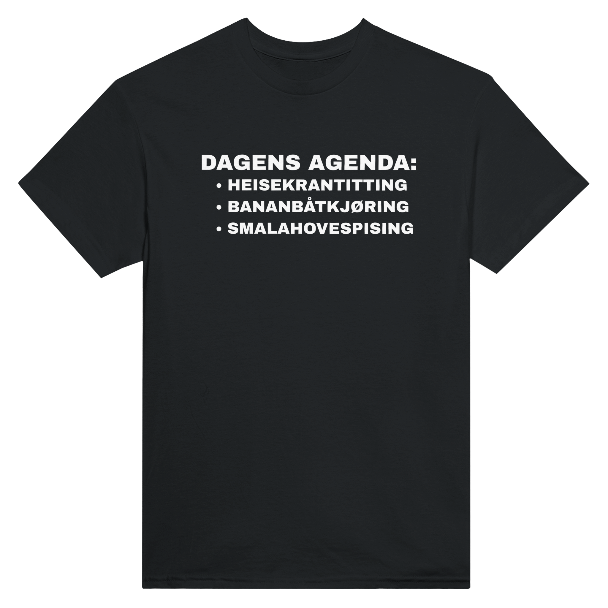 Dagens agenda – morsom t-skjorte fra Køddeklær