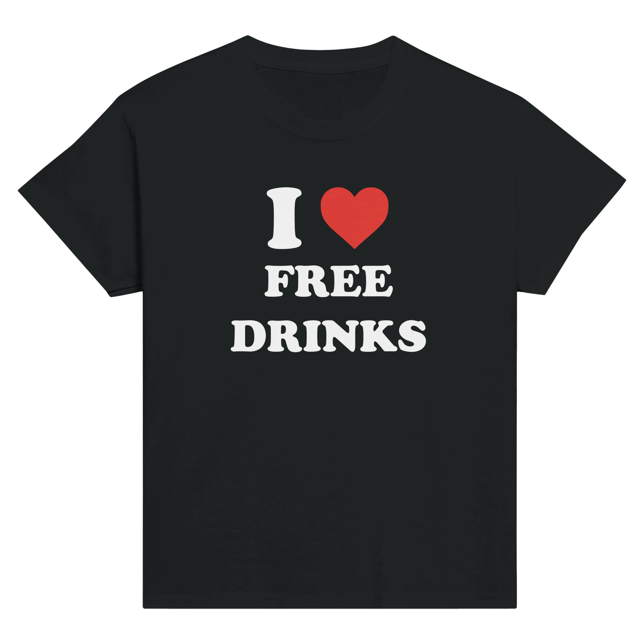 I love free drinks – morsom baby tee fra Køddeklær