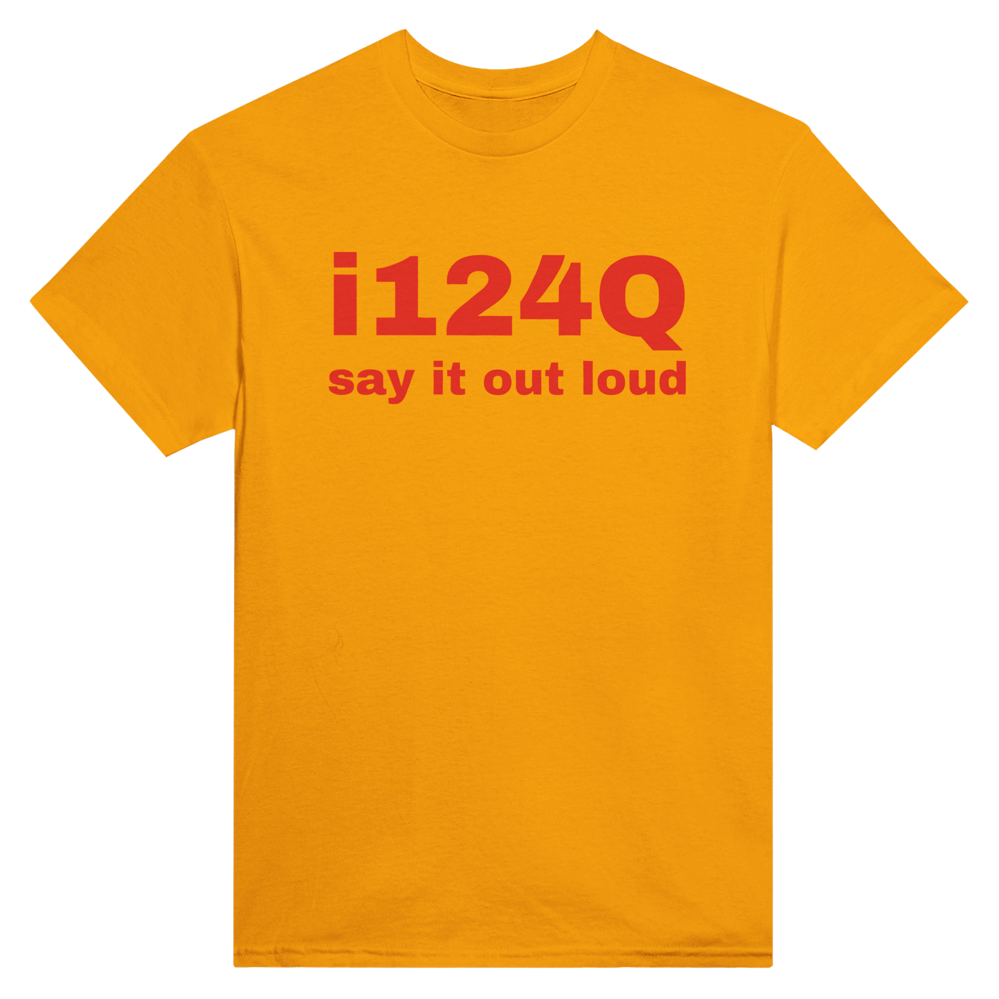 I124Q (say it out loud) – morsom t-skjorte fra Køddeklær