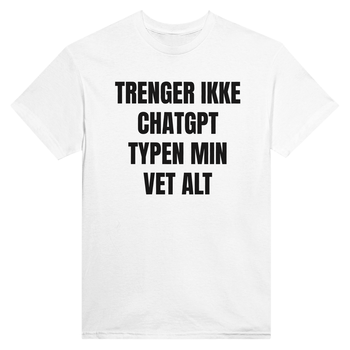 Trenger ikke ChatGPT, typen min vet alt - t-skjorte