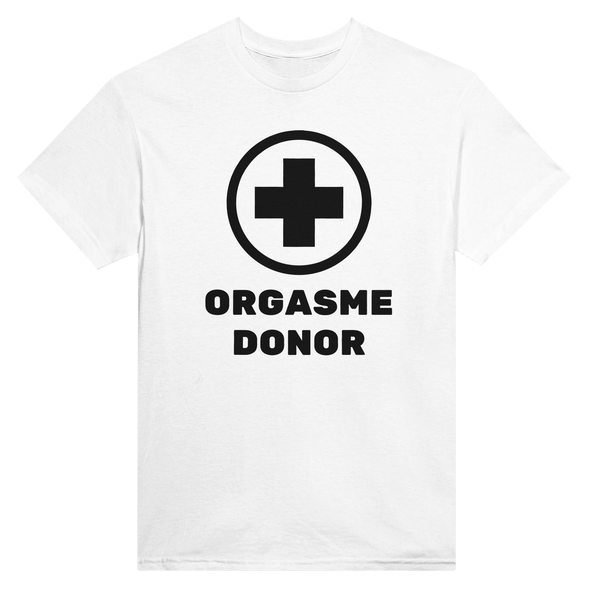Orgasme donor – morsom t-skjorte fra Køddeklær